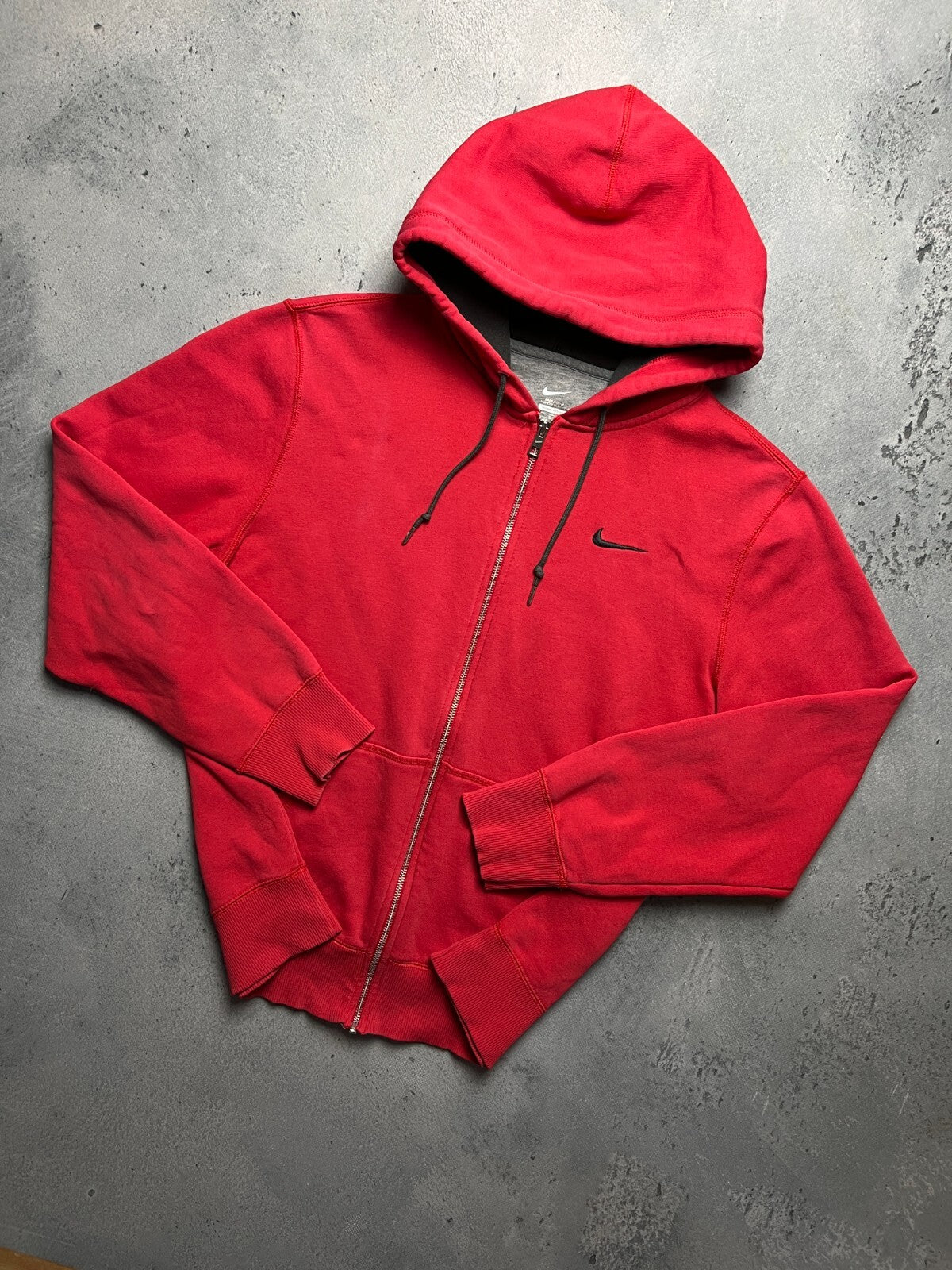Nike Vintage Zipper Hooded Jacket small swoosh logo y2k 90s