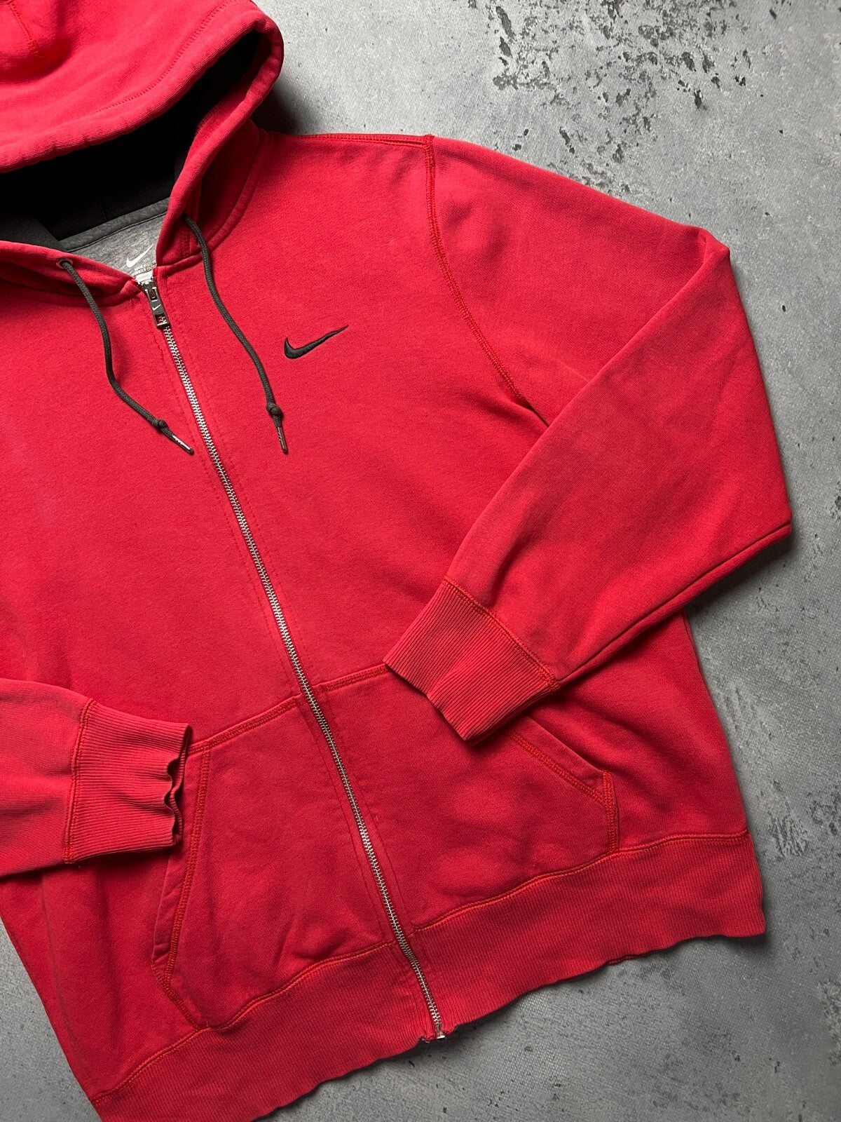 Nike Vintage Zipper Hooded Jacket small swoosh logo y2k 90s