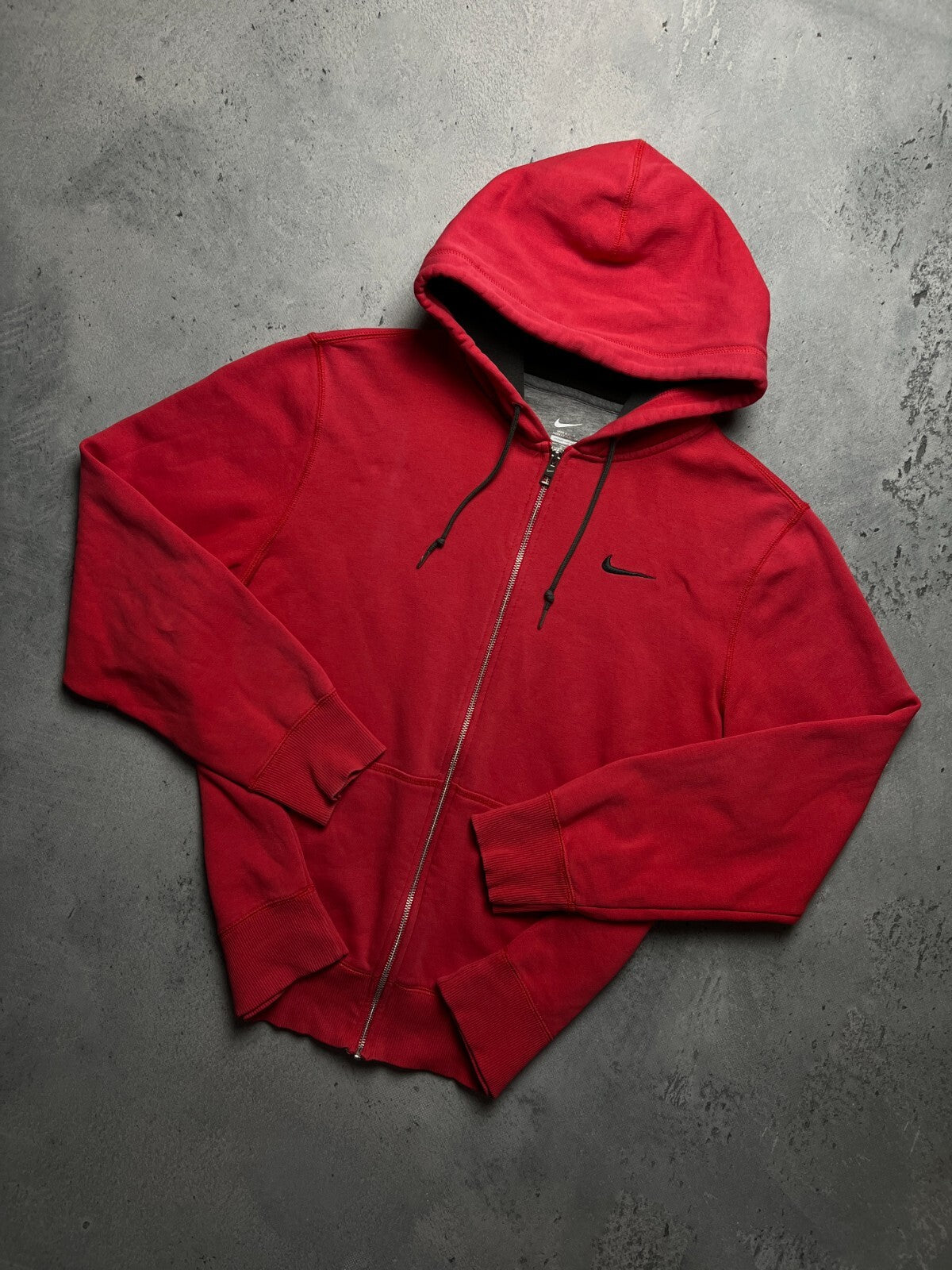 Nike Vintage Zipper Hooded Jacket small swoosh logo y2k 90s