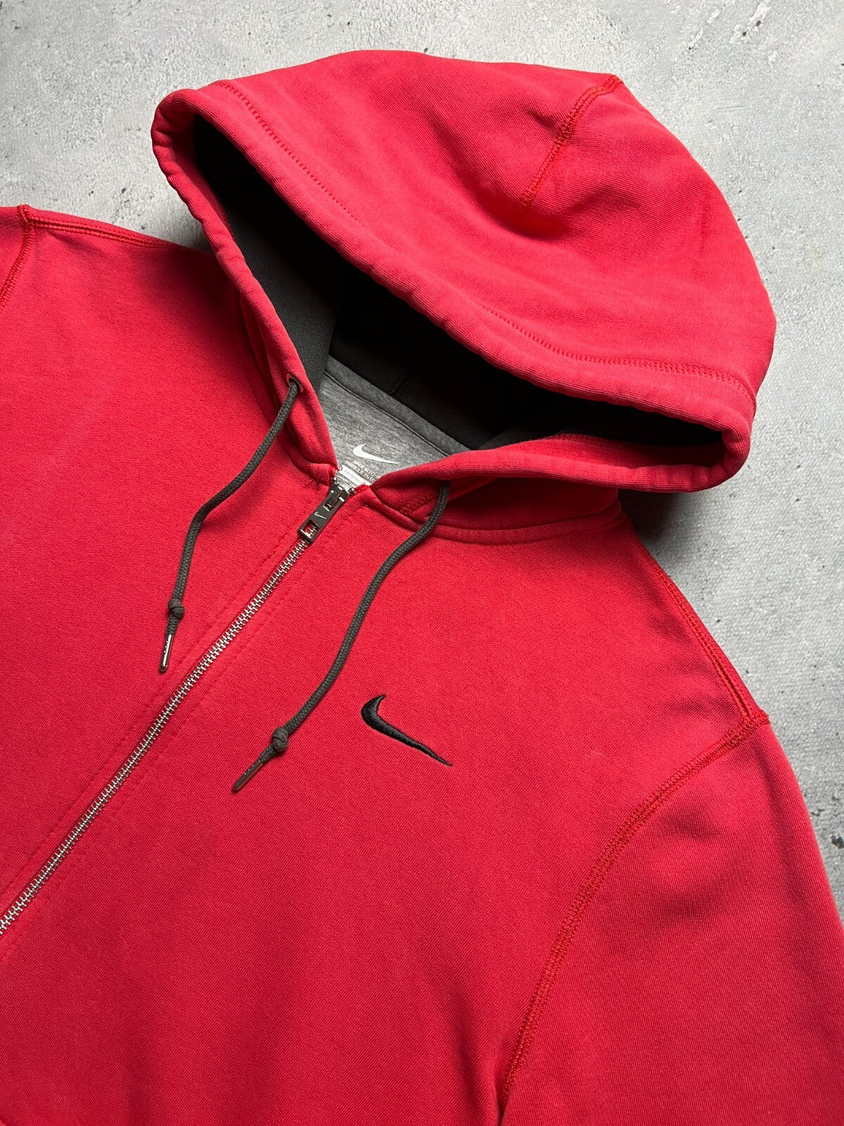 Nike Vintage Zipper Hooded Jacket small swoosh logo y2k 90s