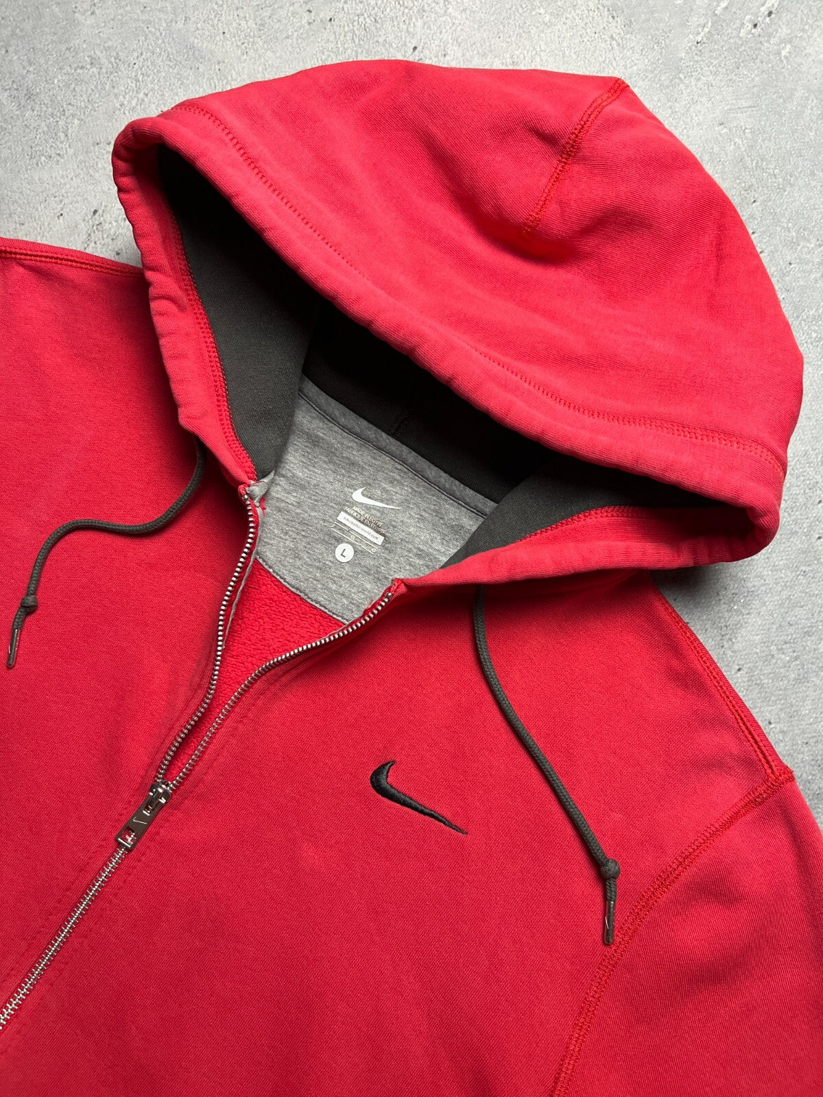 Nike Vintage Zipper Hooded Jacket small swoosh logo y2k 90s