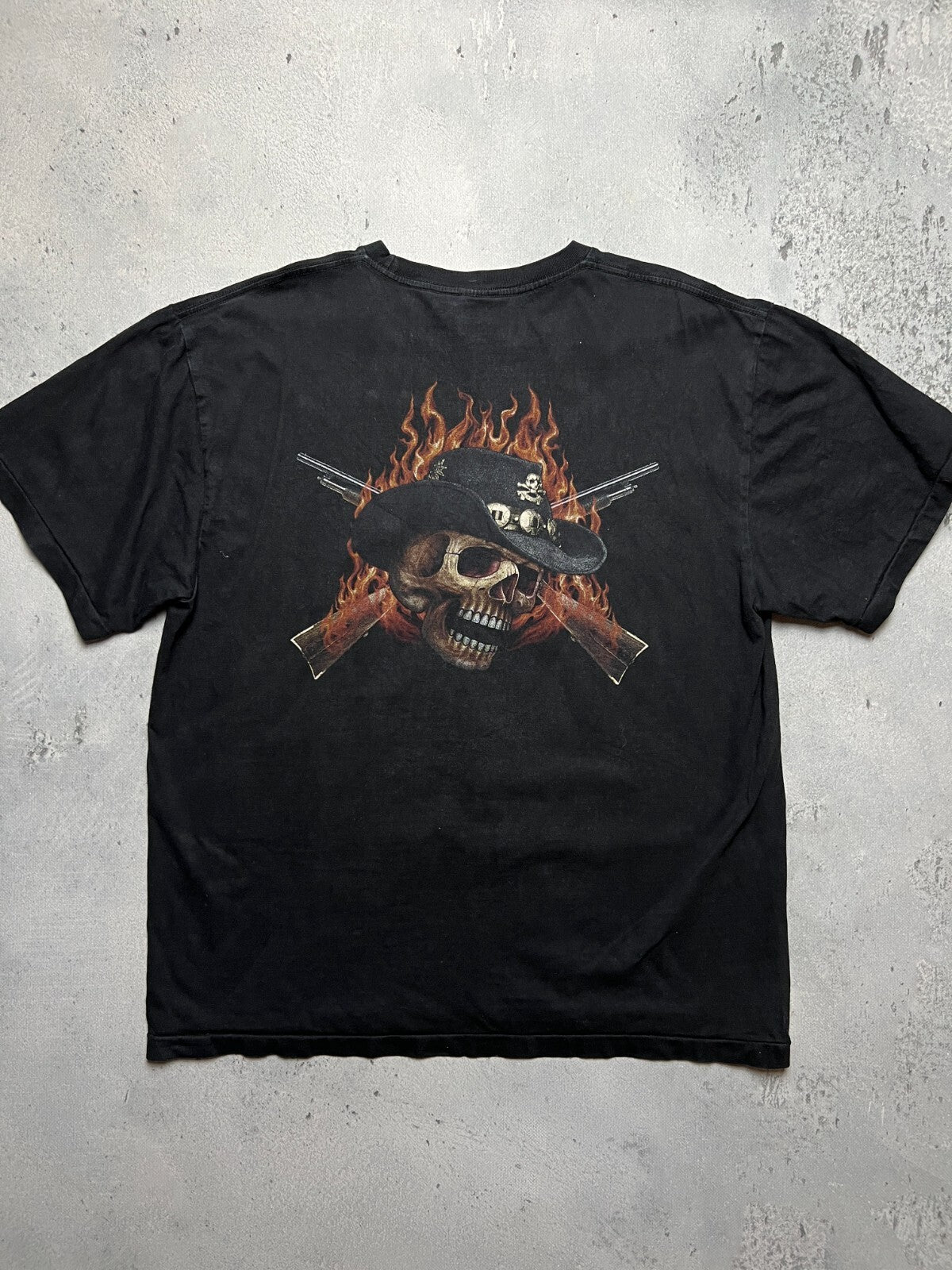 Vintage USA 90s Rock Eagle Biker Skeleton F*ck You Finger