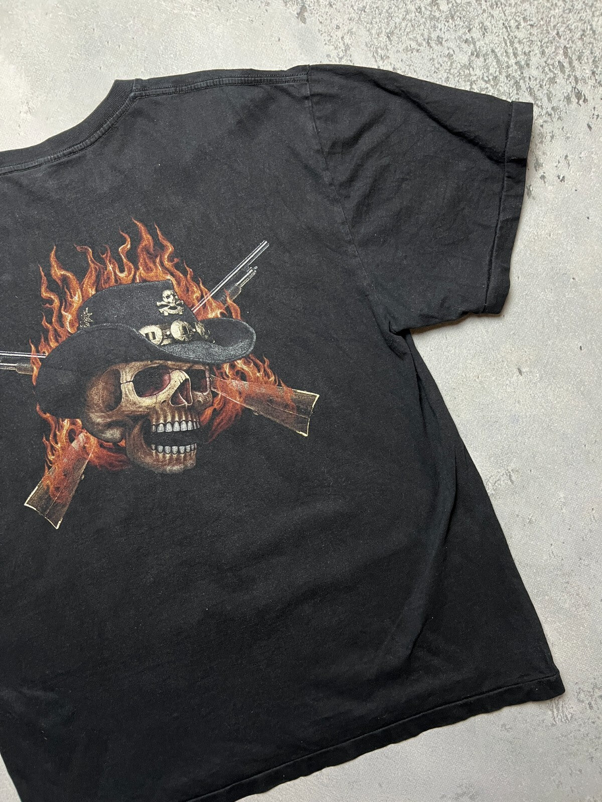 Vintage USA 90s Rock Eagle Biker Skeleton F*ck You Finger
