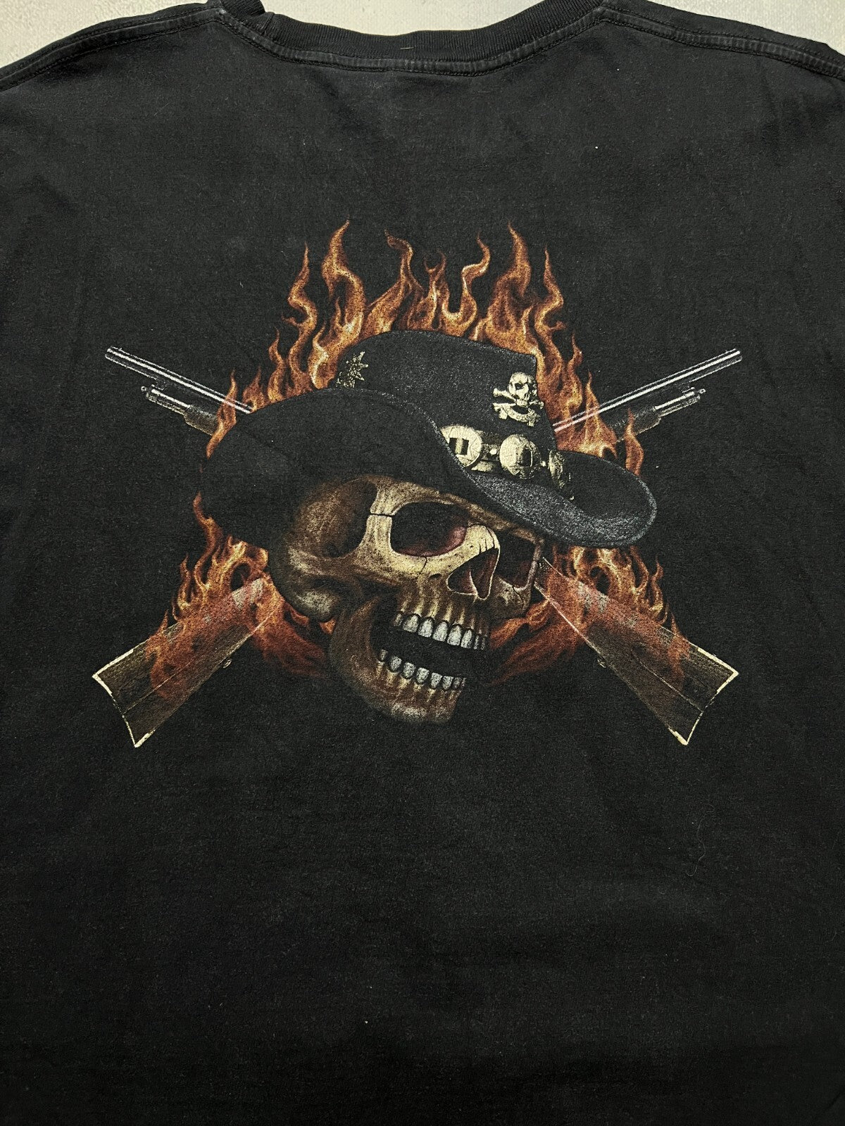 Vintage USA 90s Rock Eagle Biker Skeleton F*ck You Finger
