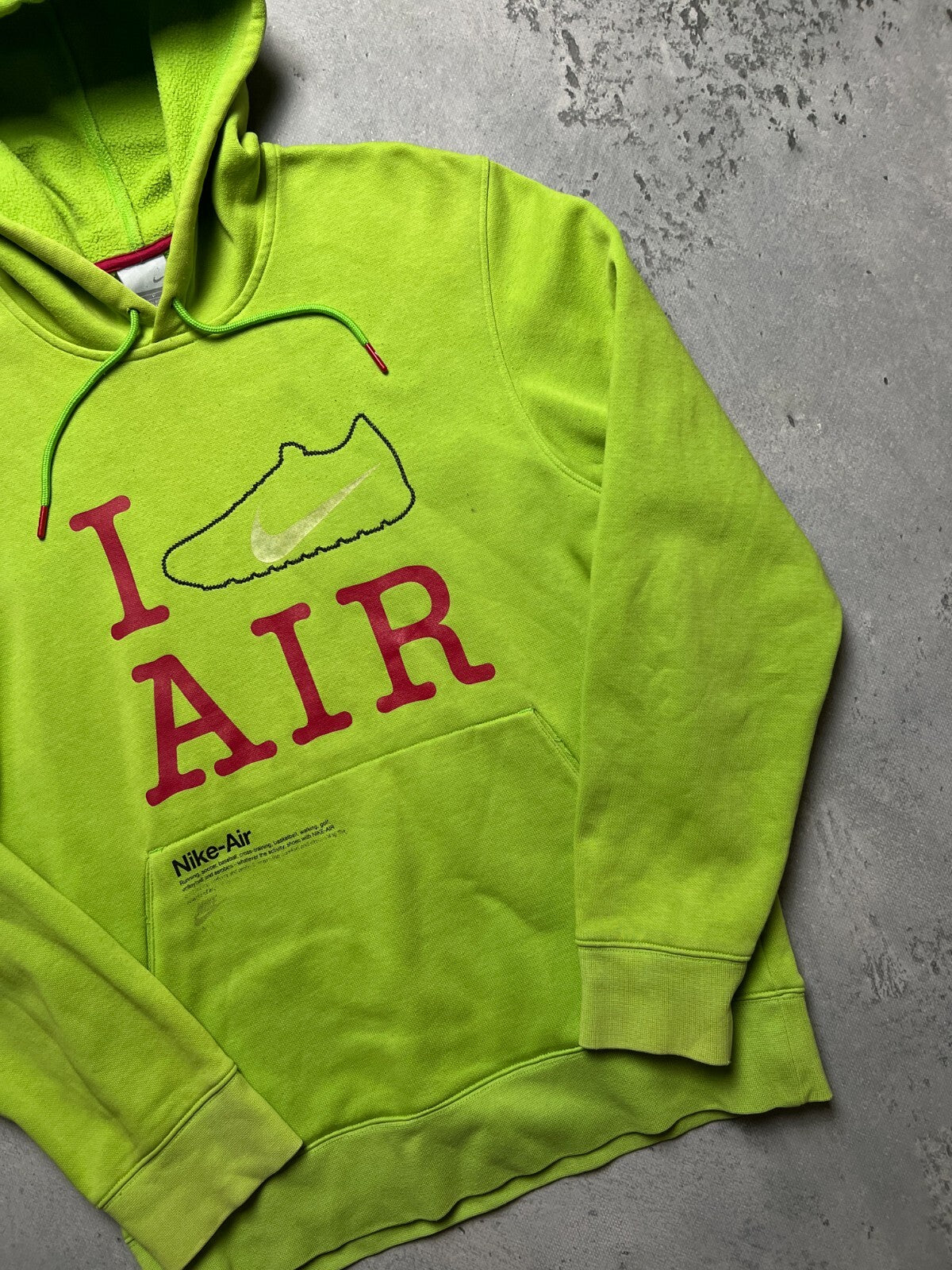 Nike Vintage Celebration Of Air Neon Green Pullover Hoodie