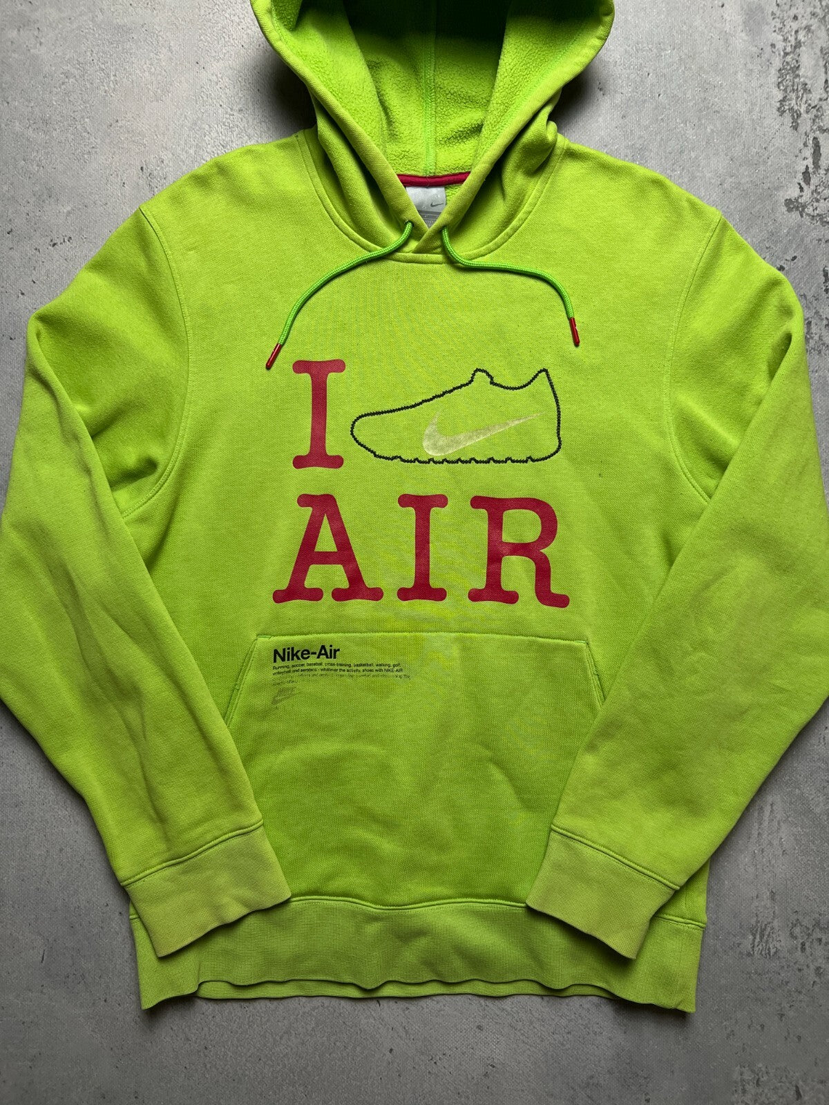 Nike Vintage Celebration Of Air Neon Green Pullover Hoodie