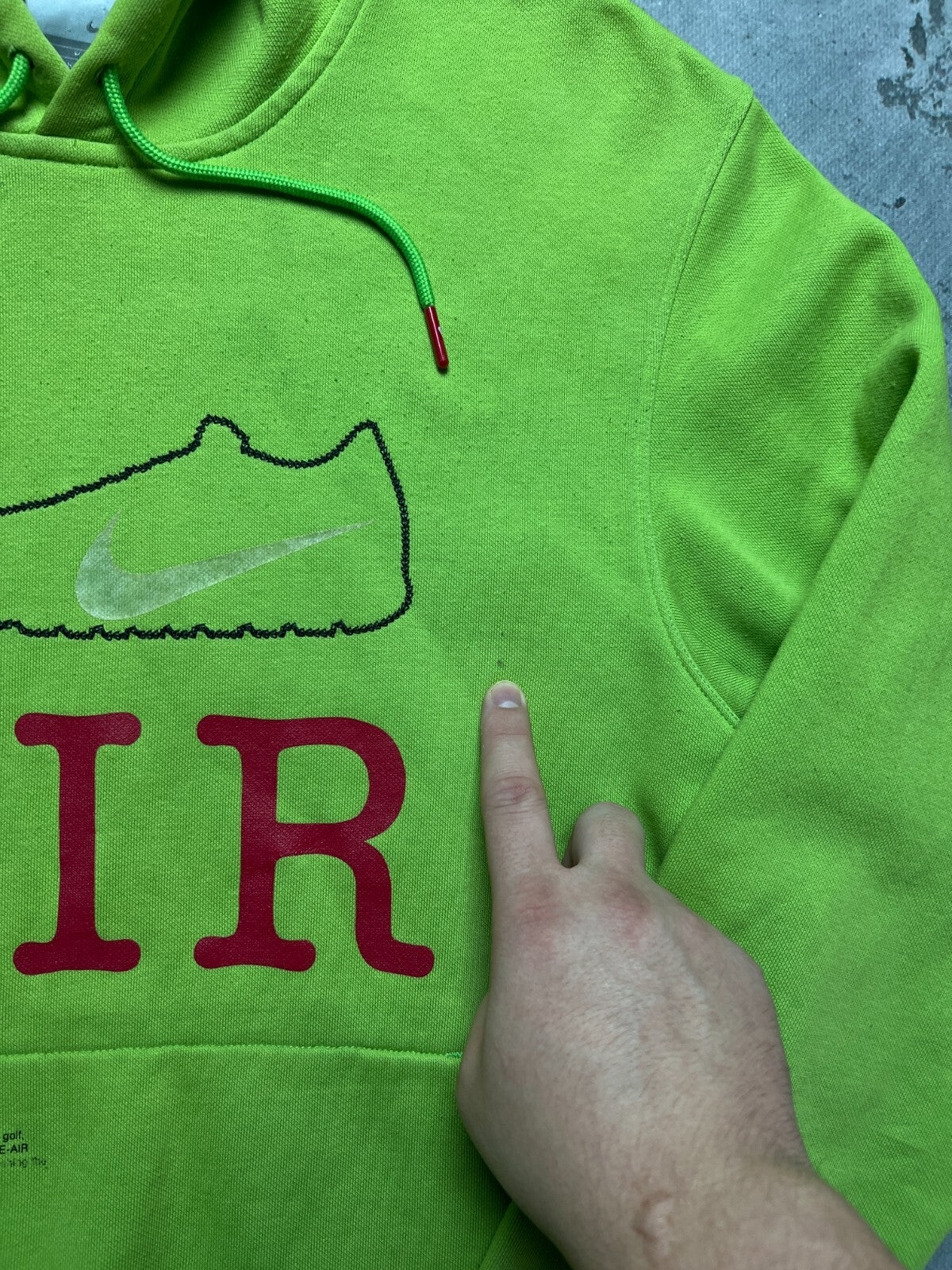 Nike Vintage Celebration Of Air Neon Green Pullover Hoodie