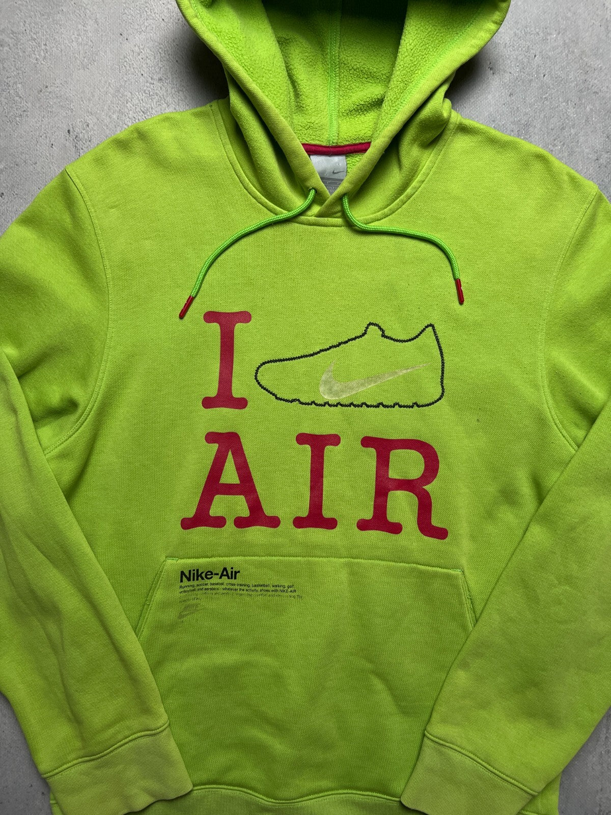 Nike Vintage Celebration Of Air Neon Green Pullover Hoodie