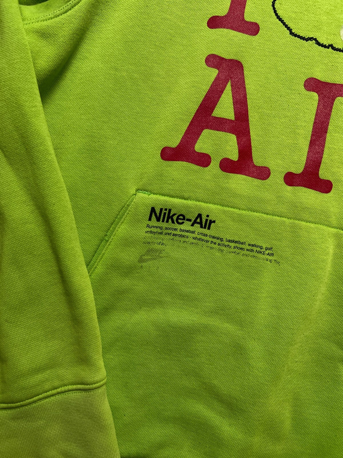 Nike Vintage Celebration Of Air Neon Green Pullover Hoodie