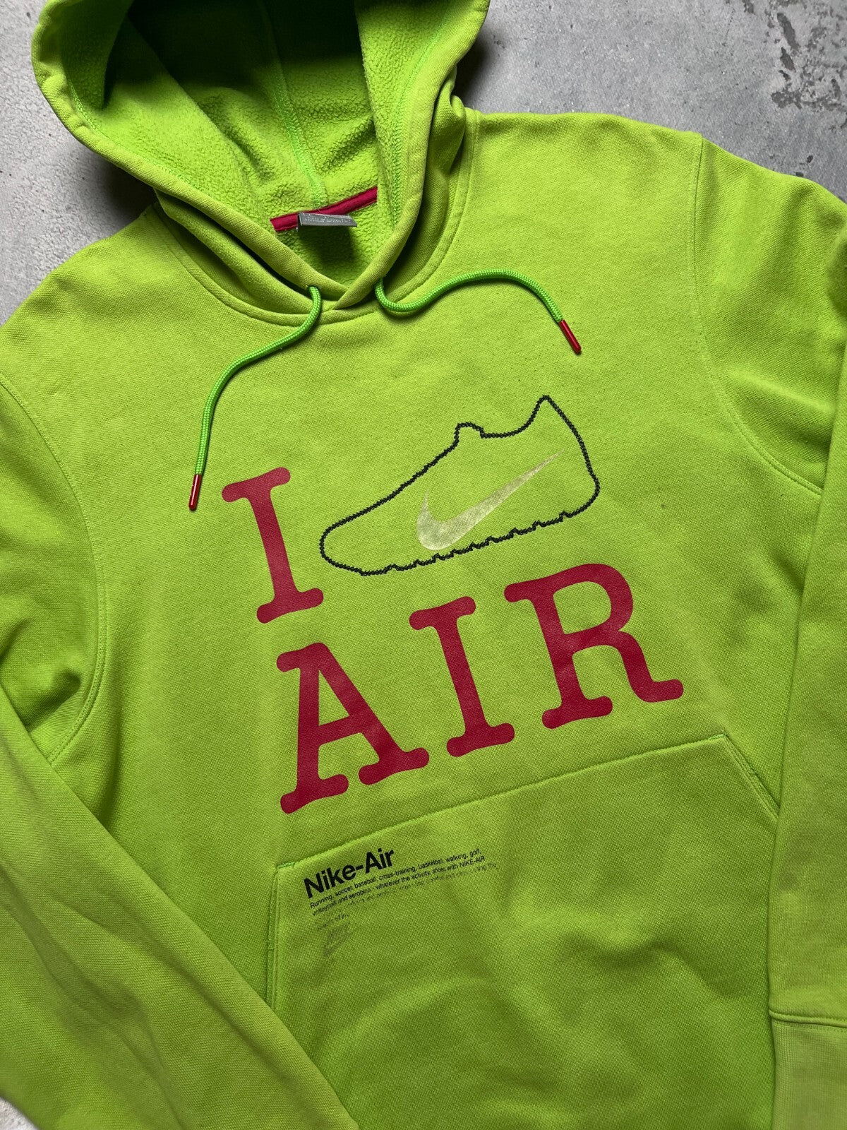 Nike Vintage Celebration Of Air Neon Green Pullover Hoodie