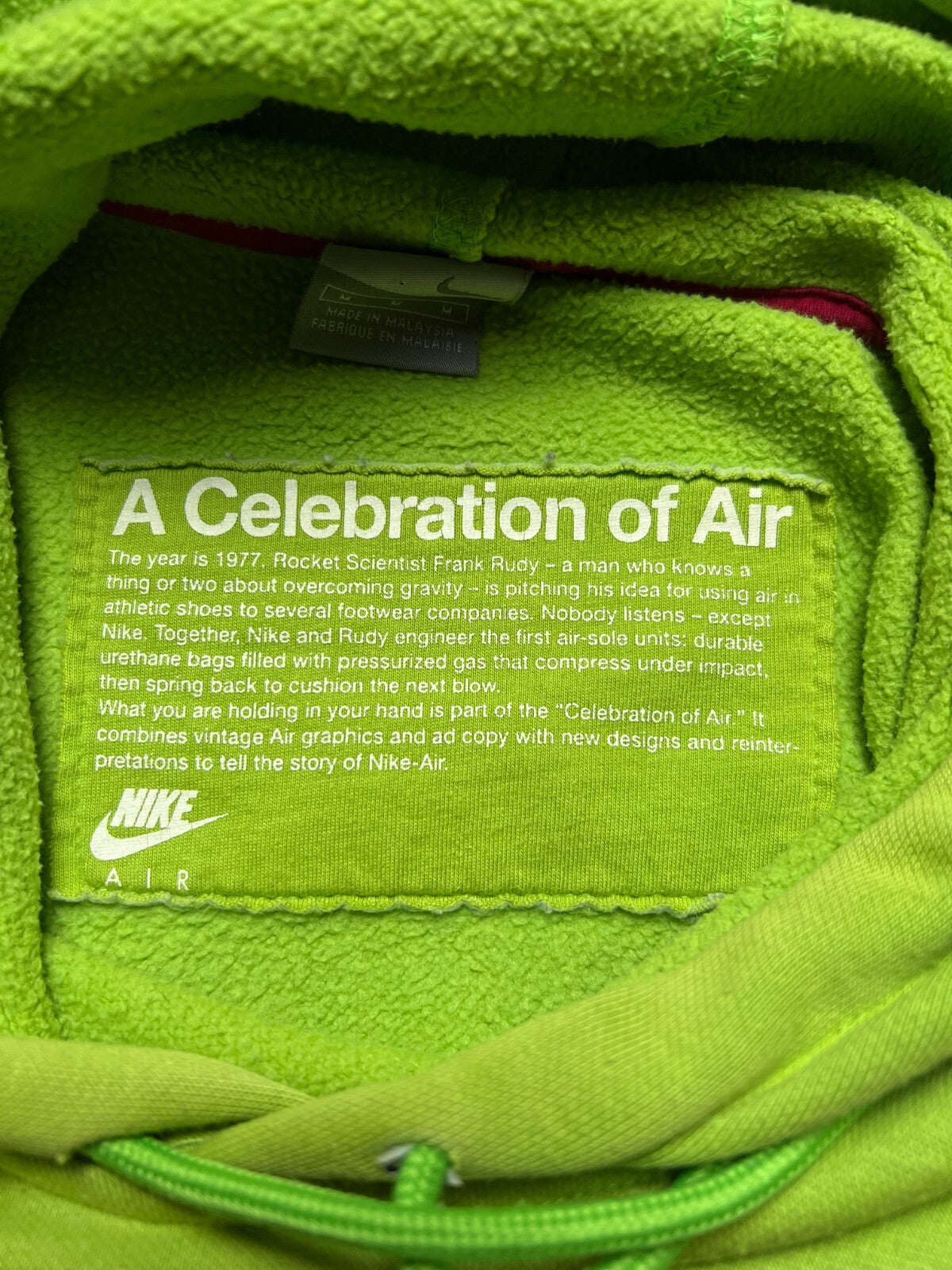 Nike Vintage Celebration Of Air Neon Green Pullover Hoodie