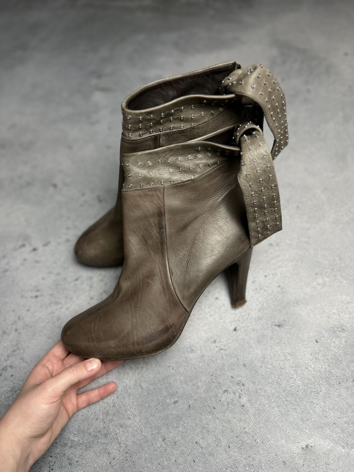 Luis Onofre Heels Leather Boots Rare Italian Item AvantGarde