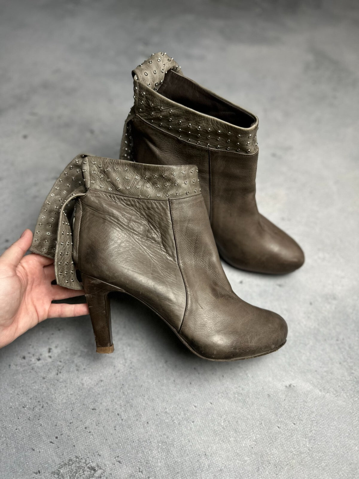 Luis Onofre Heels Leather Boots Rare Italian Item AvantGarde