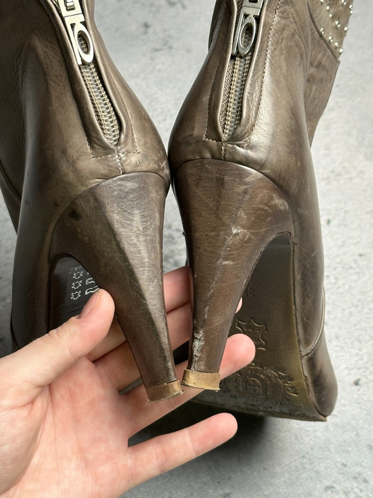 Luis Onofre Heels Leather Boots Rare Italian Item AvantGarde