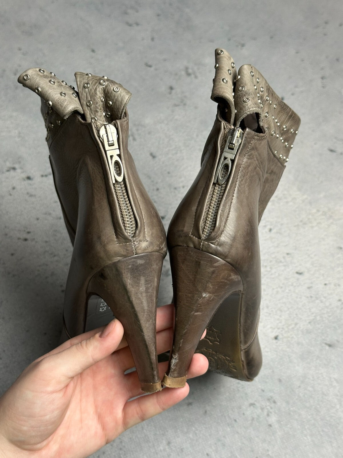 Luis Onofre Heels Leather Boots Rare Italian Item AvantGarde