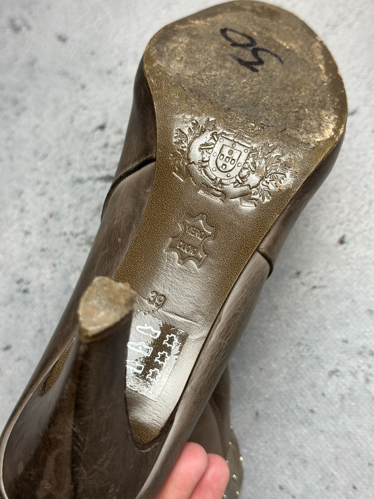 Luis Onofre Heels Leather Boots Rare Italian Item AvantGarde