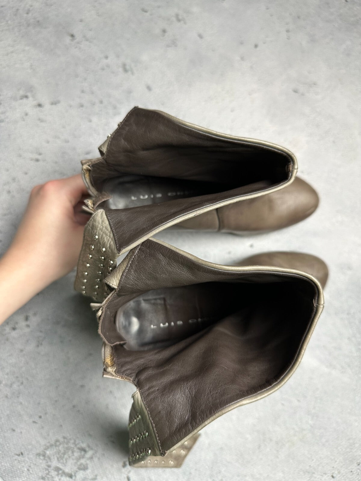 Luis Onofre Heels Leather Boots Rare Italian Item AvantGarde