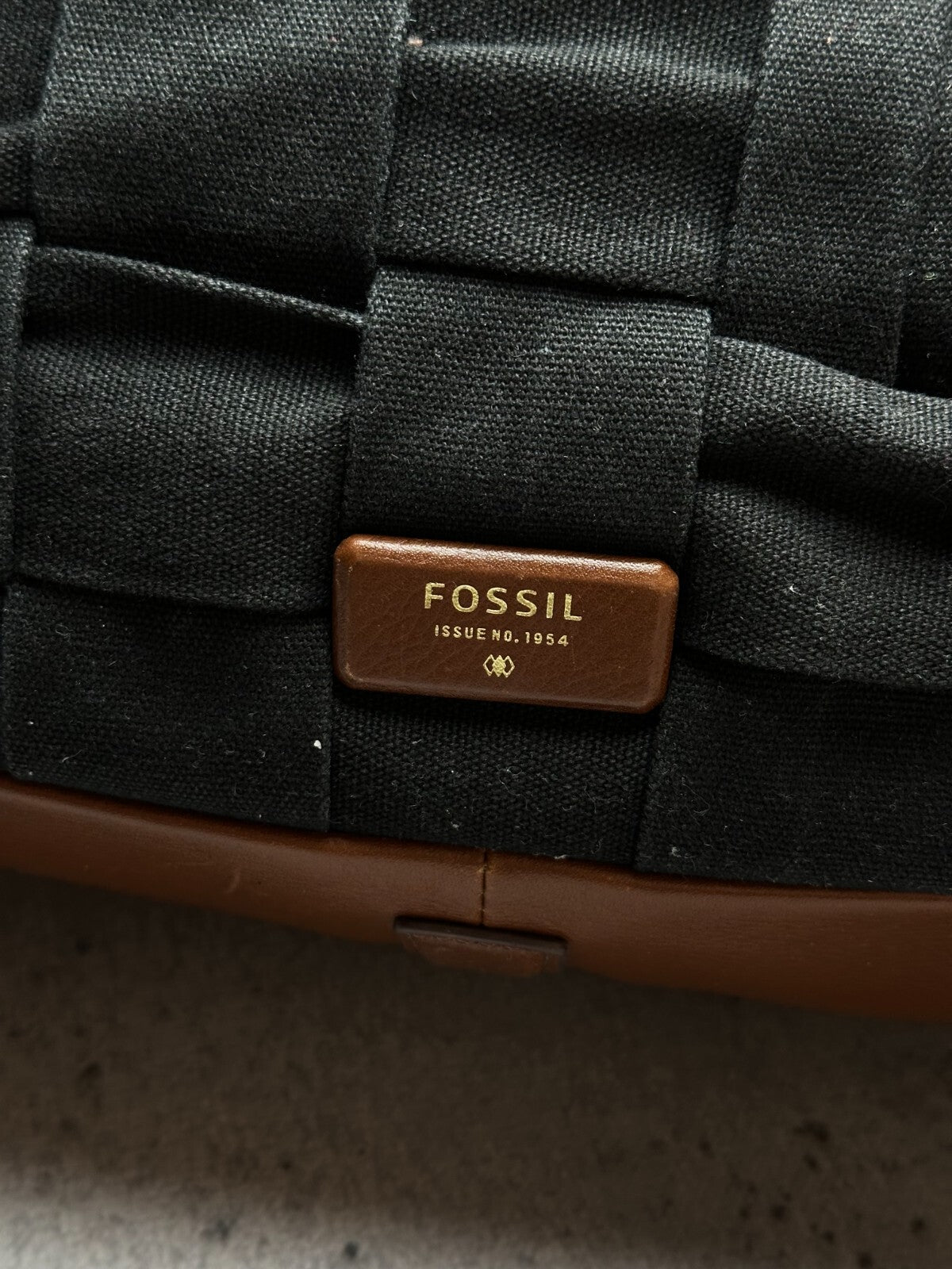 Fossil Emerson Woven Tote Canvas Shoulder Bag Lux Avantgarde