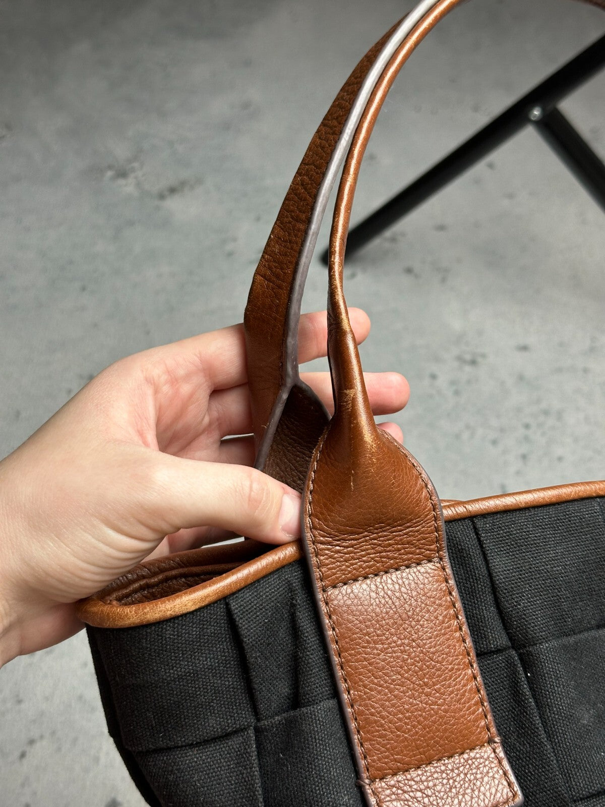 Fossil Emerson Woven Tote Canvas Shoulder Bag Lux Avantgarde