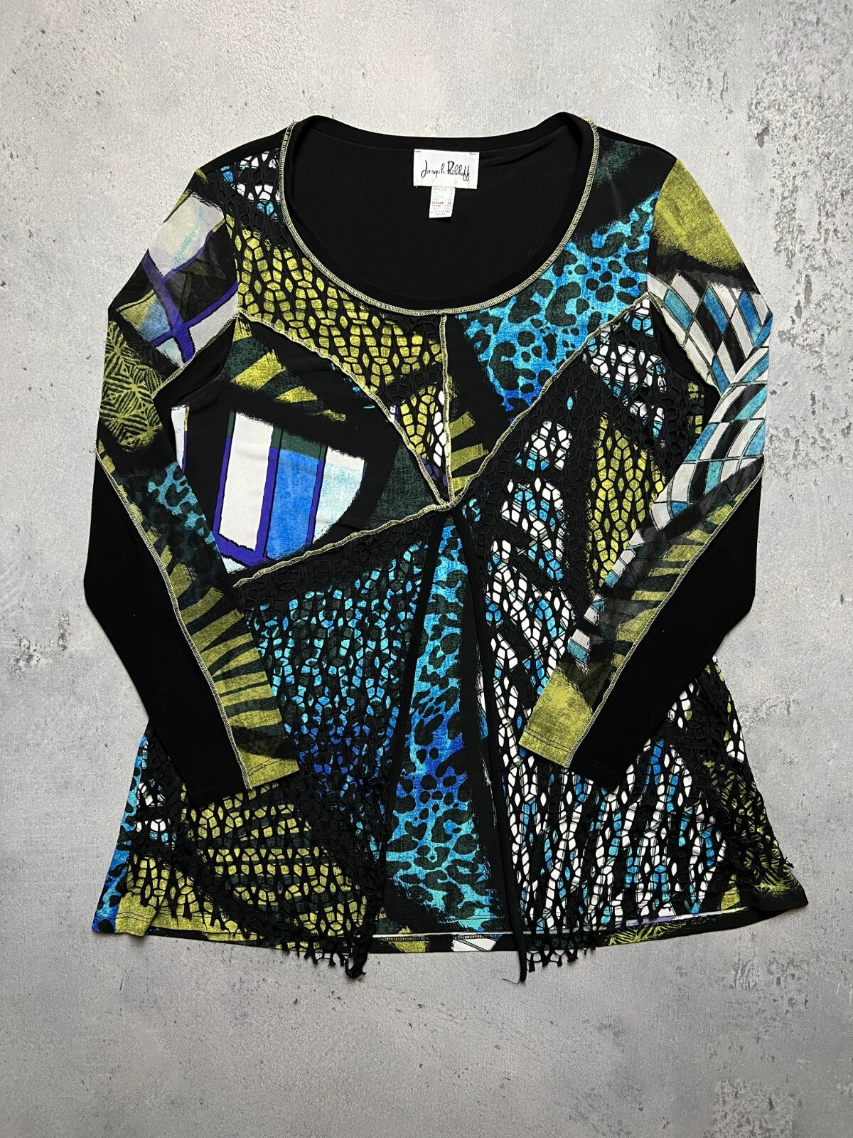 Joseph Ribkoff Colour-Blocked Tunic In Multicolour Vintage
