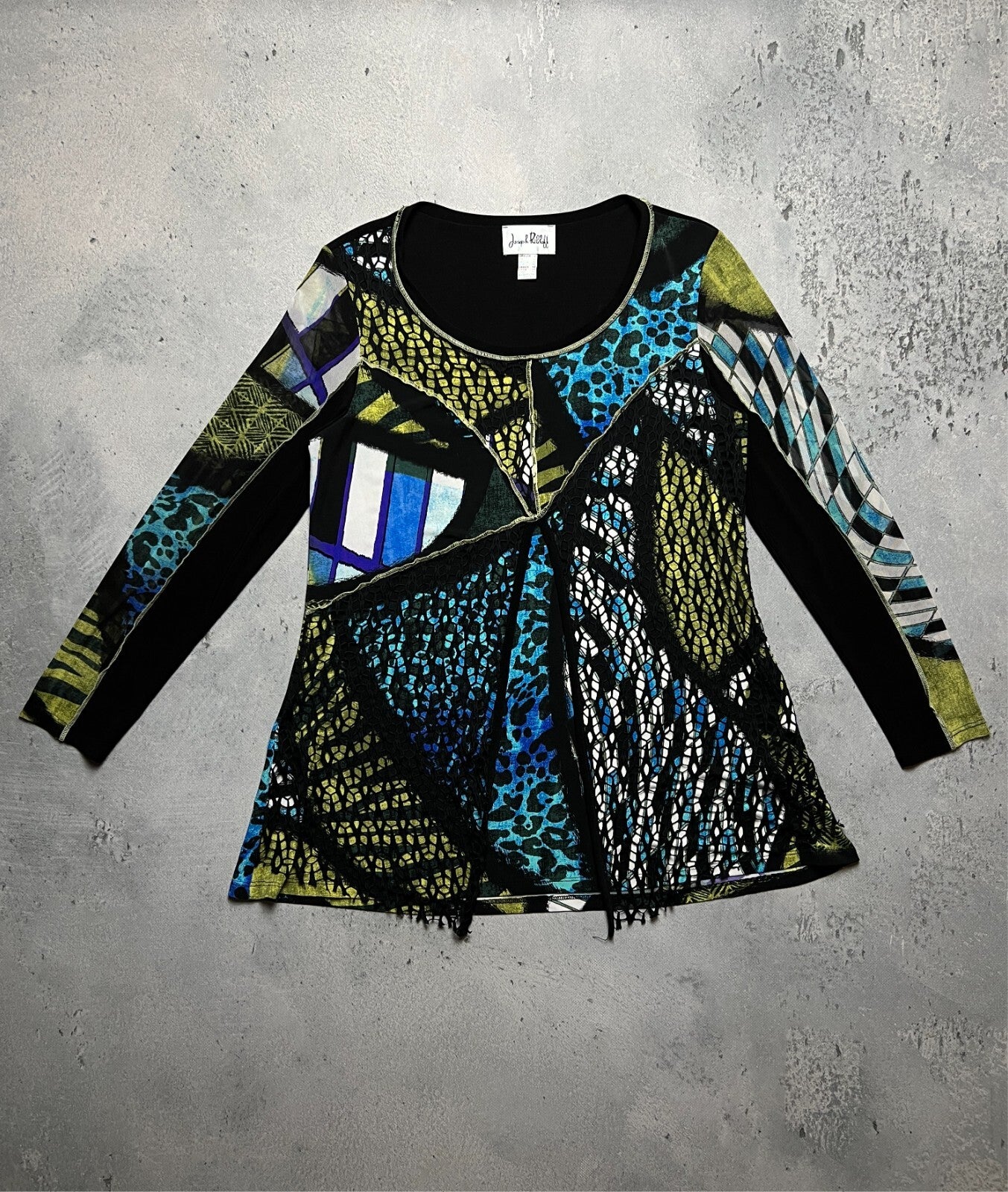 Joseph Ribkoff Colour-Blocked Tunic In Multicolour Vintage