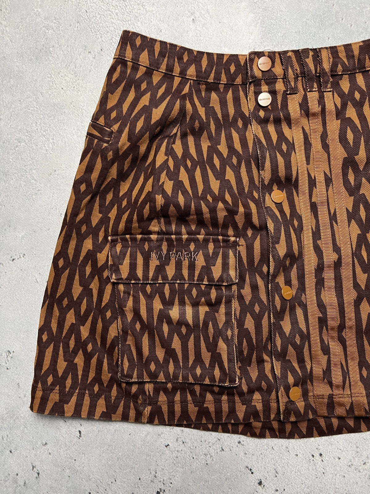 Ivy Park x Adidas Monogram Skirt Wild Brown y2k Rare Item