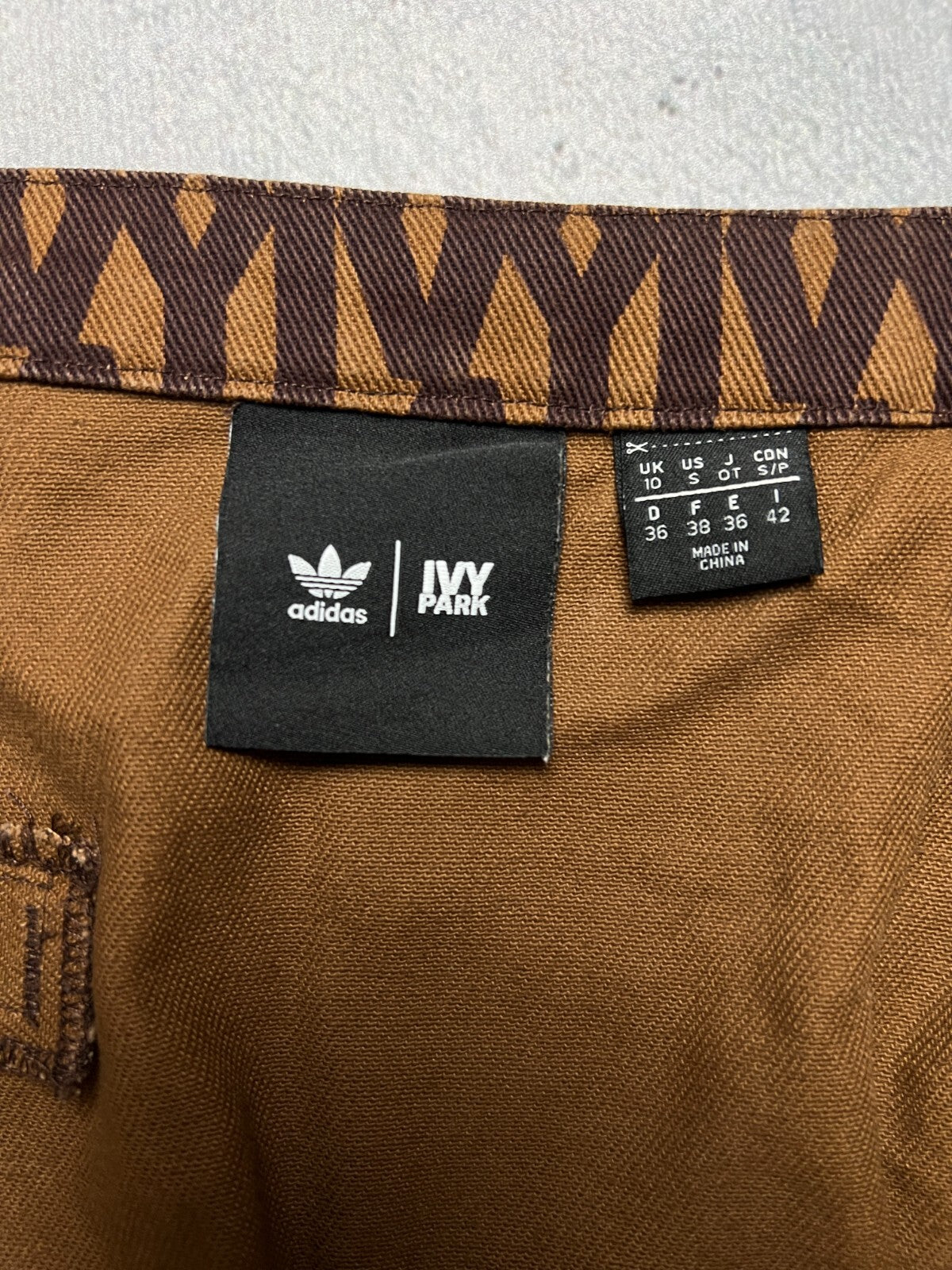 Ivy Park x Adidas Monogram Skirt Wild Brown y2k Rare Item