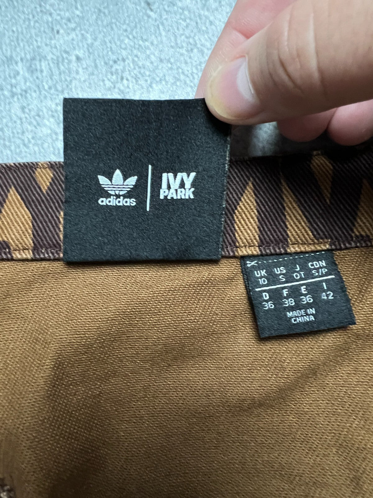Ivy Park x Adidas Monogram Skirt Wild Brown y2k Rare Item