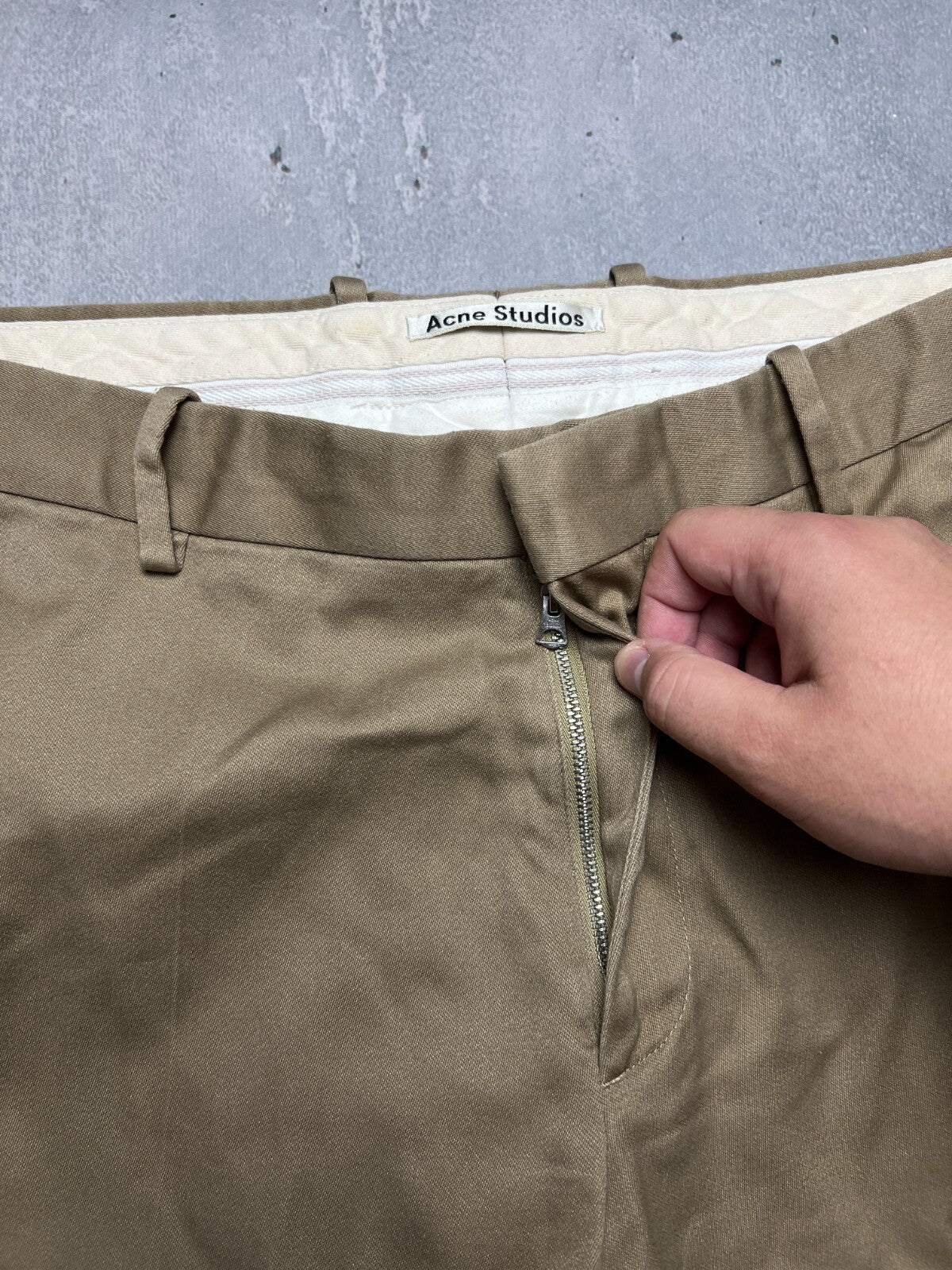 Acne Studios Cone Cotton Chino Beige lux Pants size 54