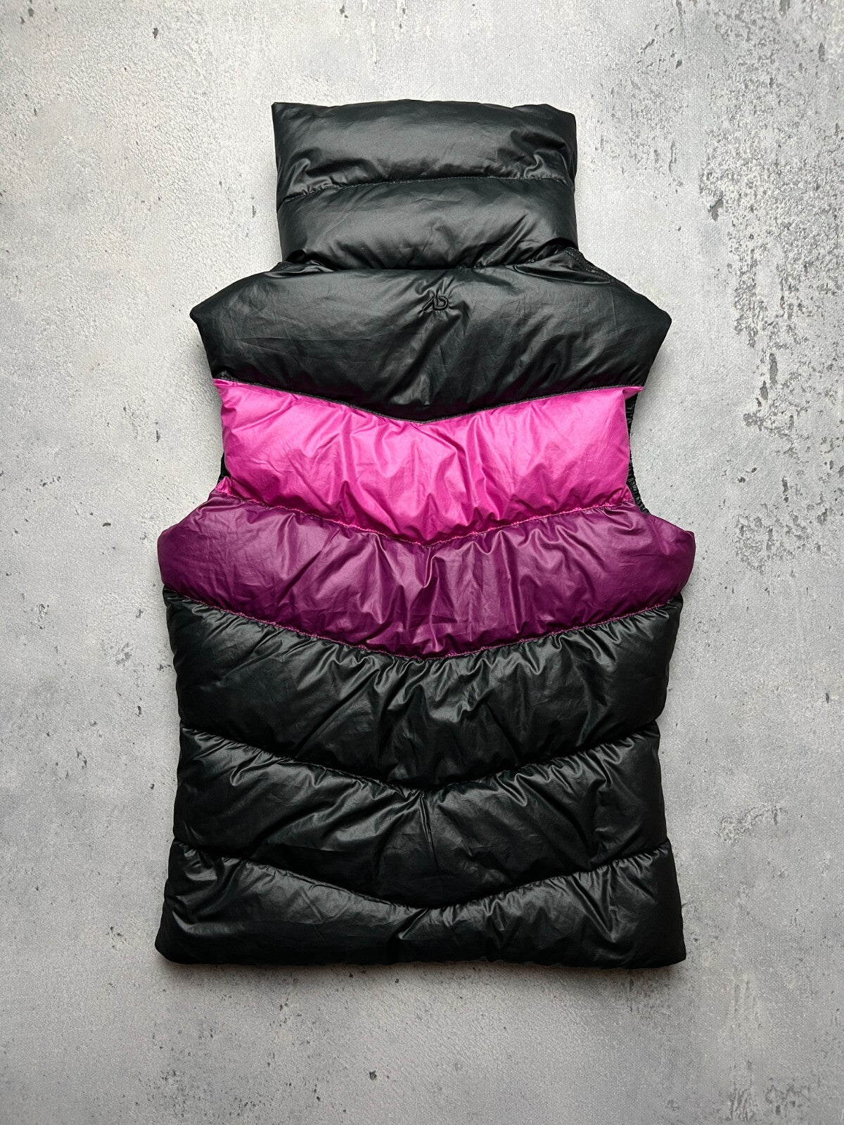 Nike Vintage 550 Duck Down Puffer Vest Y2K Drill Black Zip