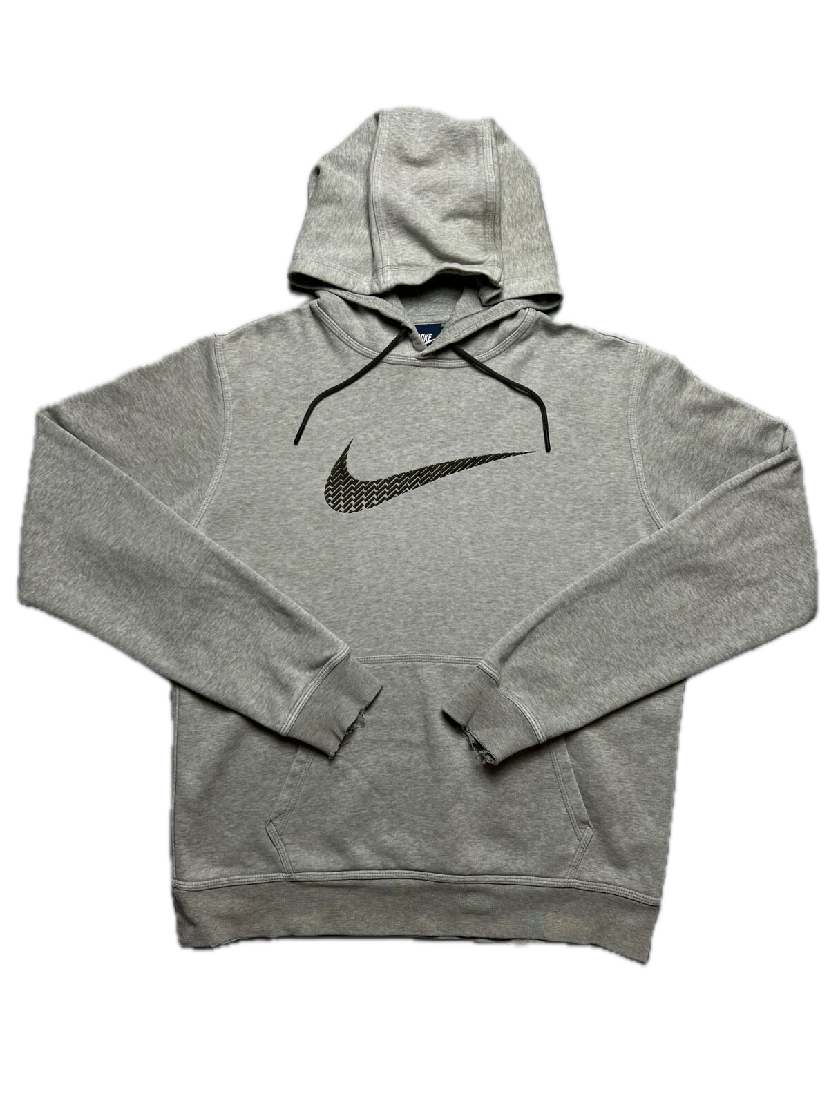 Nike boxy fit vintage hoodie center swoosh logo spellout y2k