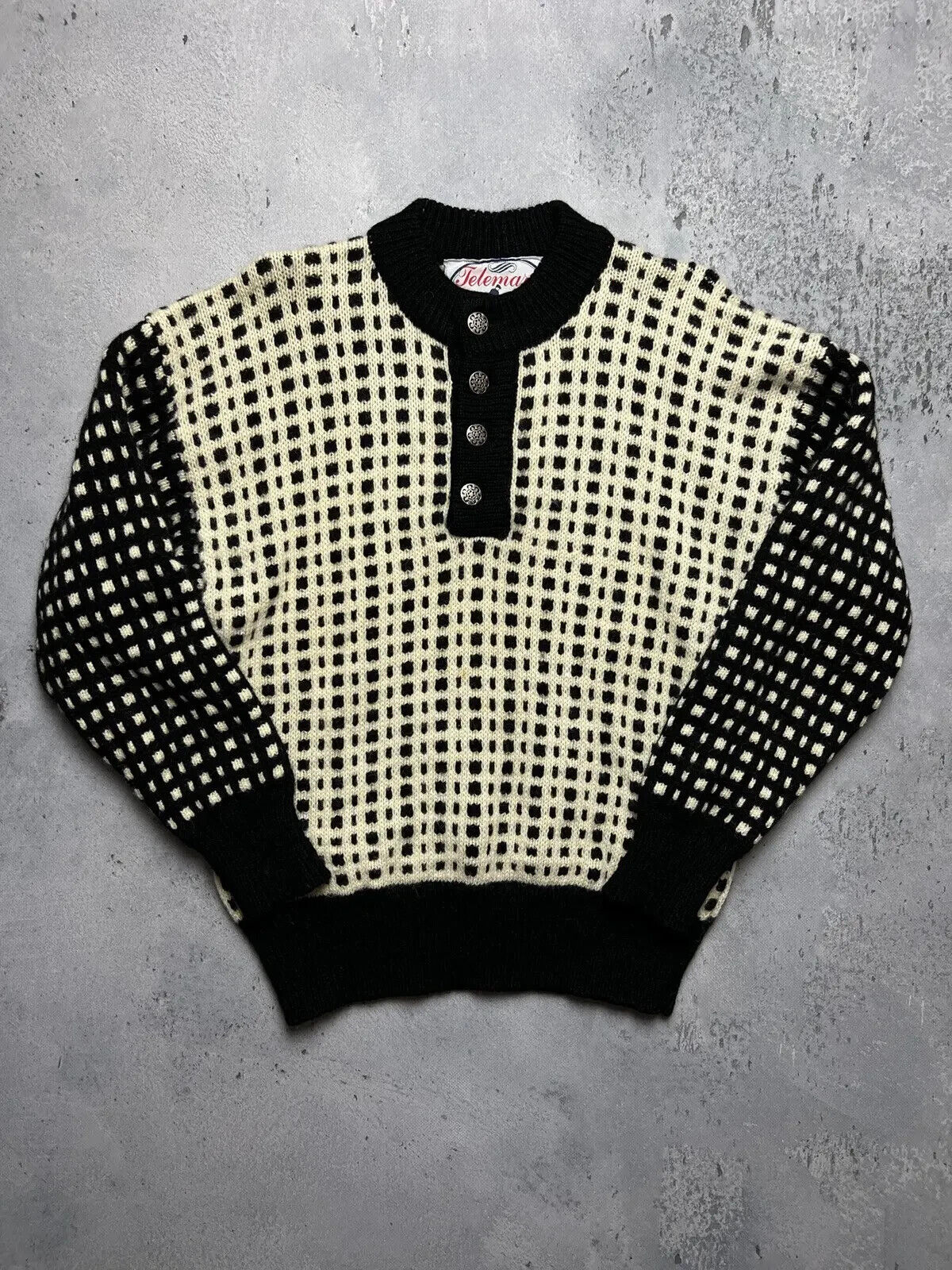 Vintage Telemark 90s Norway Crazy Warm Sweater y2k Rare Wool