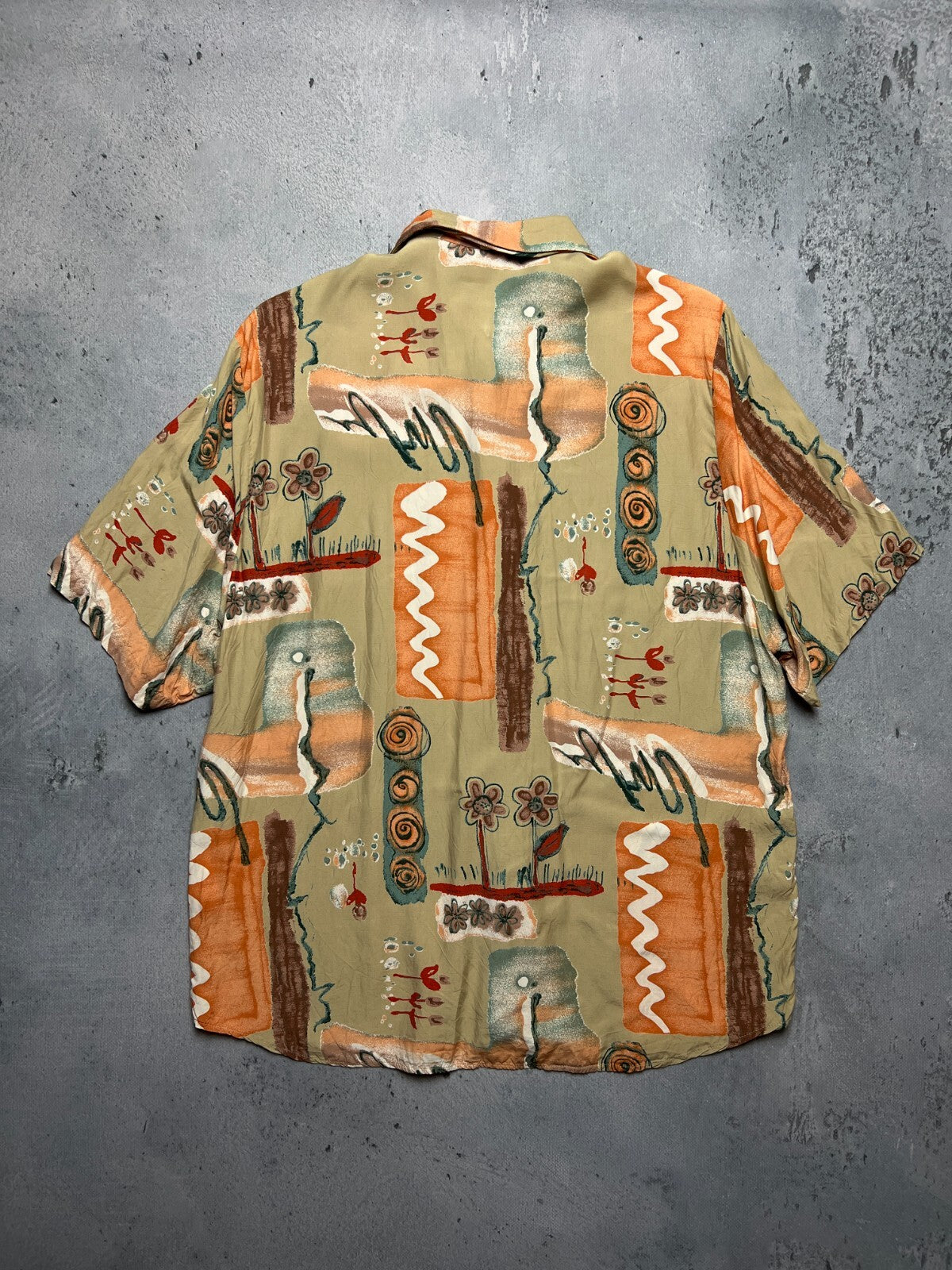 Casablanca Vintage Hawaiian Abstract Viscose Shirt 90s rare