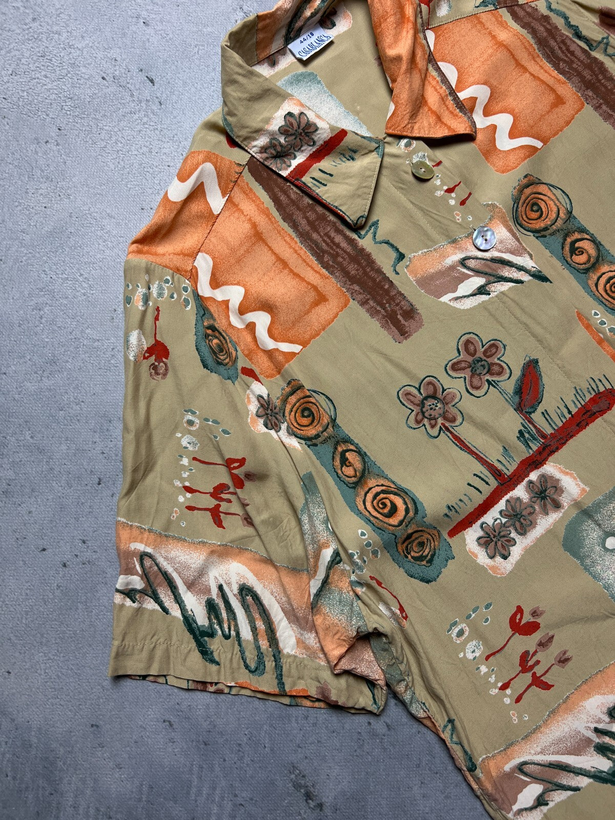 Casablanca Vintage Hawaiian Abstract Viscose Shirt 90s rare