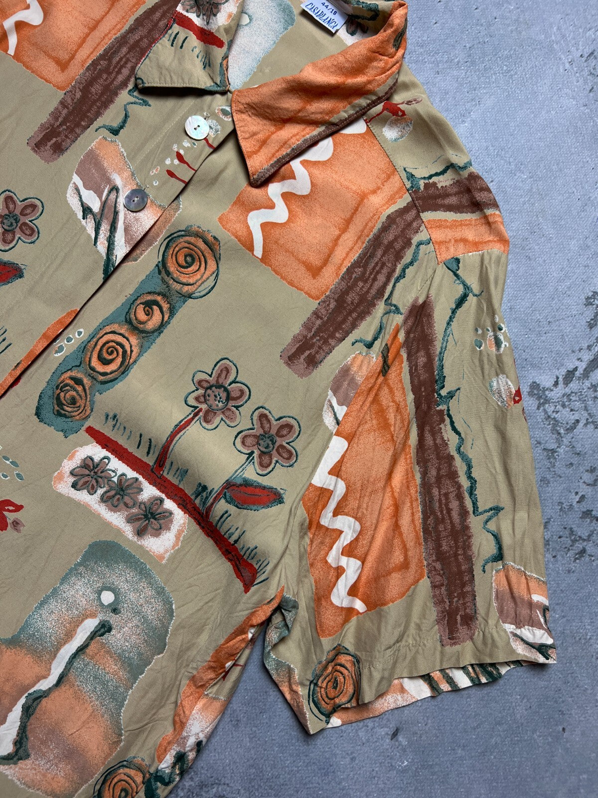 Casablanca Vintage Hawaiian Abstract Viscose Shirt 90s rare