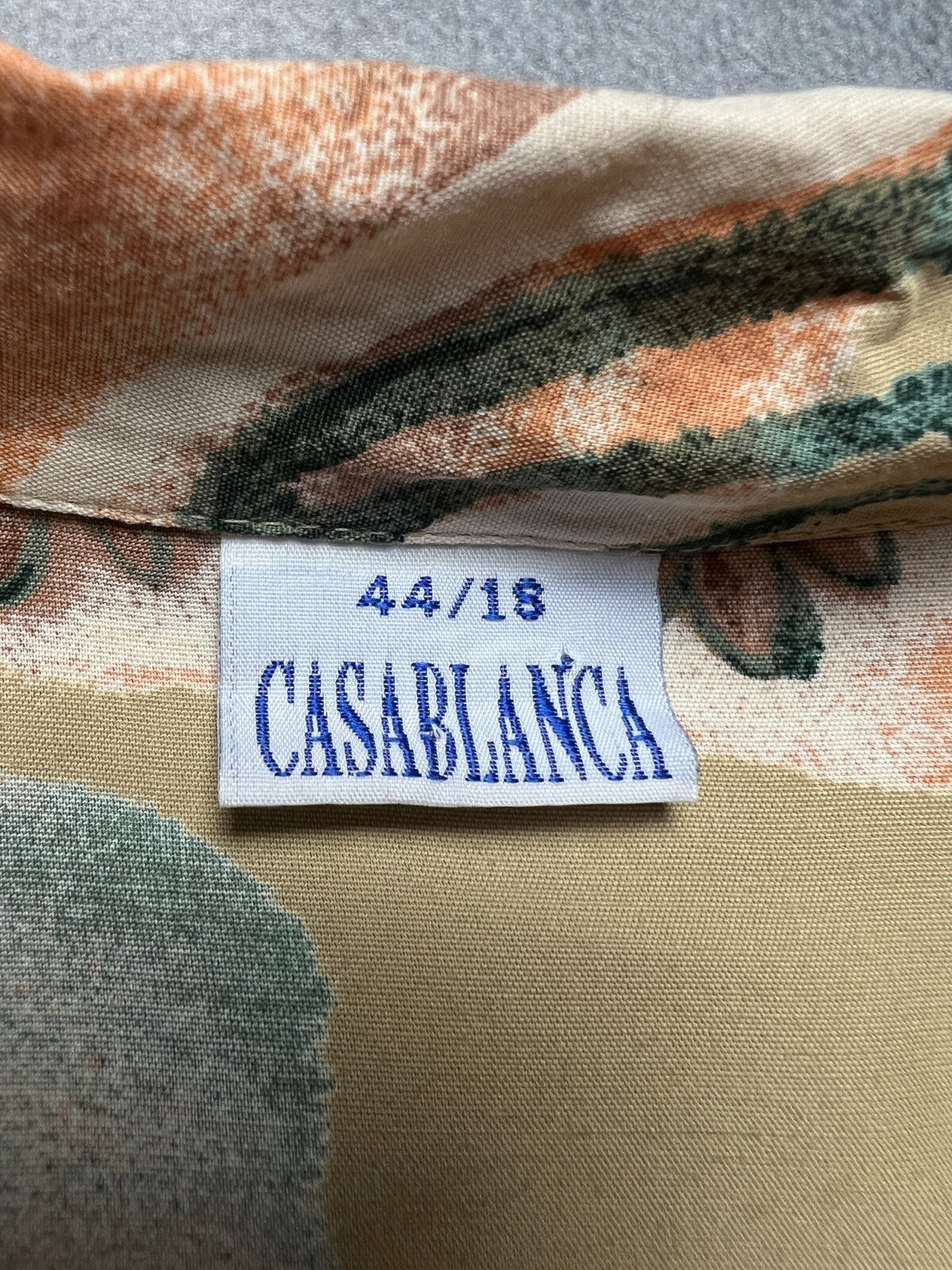 Casablanca Vintage Hawaiian Abstract Viscose Shirt 90s rare