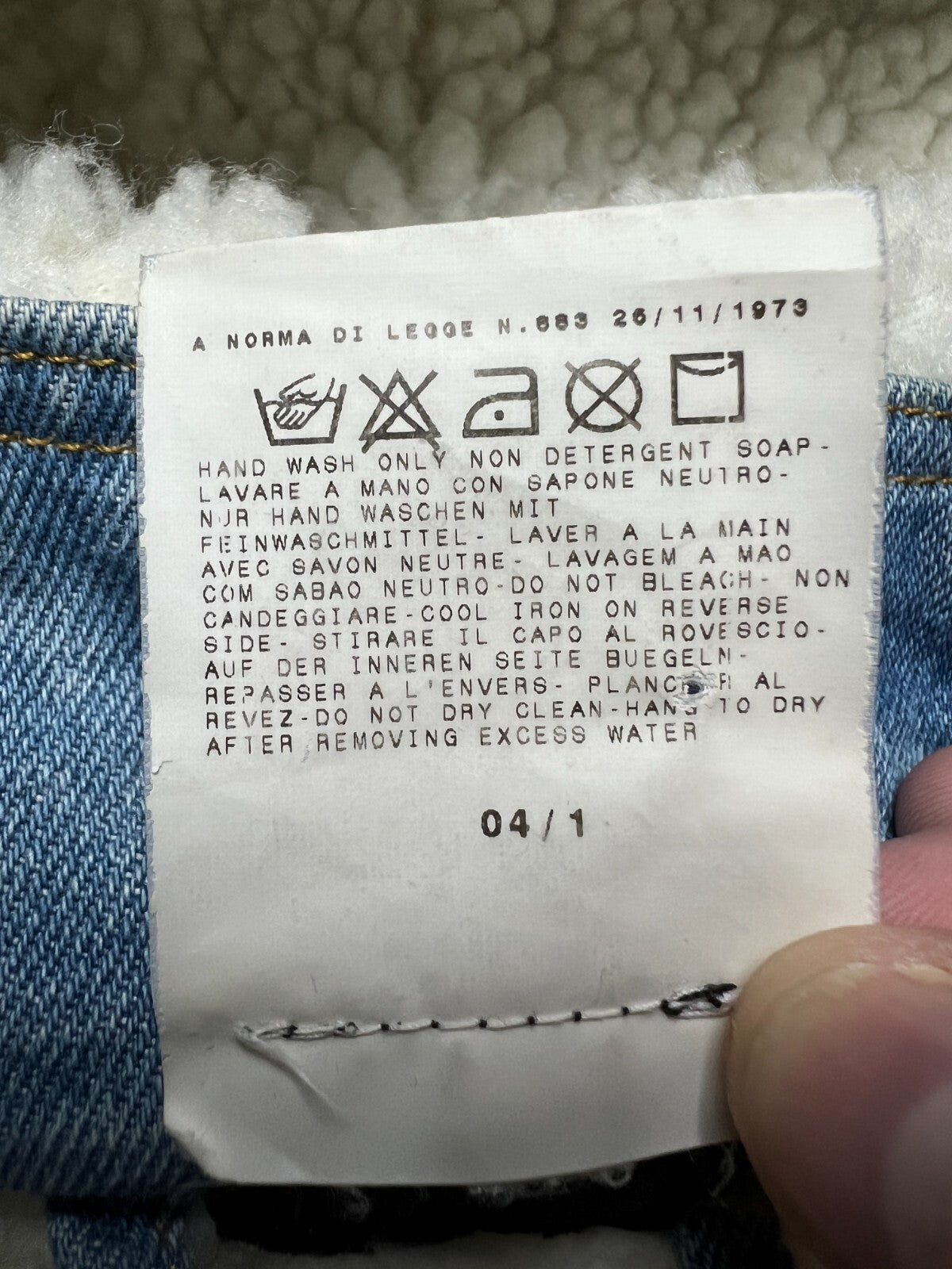 Vintage Dolce & Gabbana Zip-Up Sherpa Archive Denim Jacket