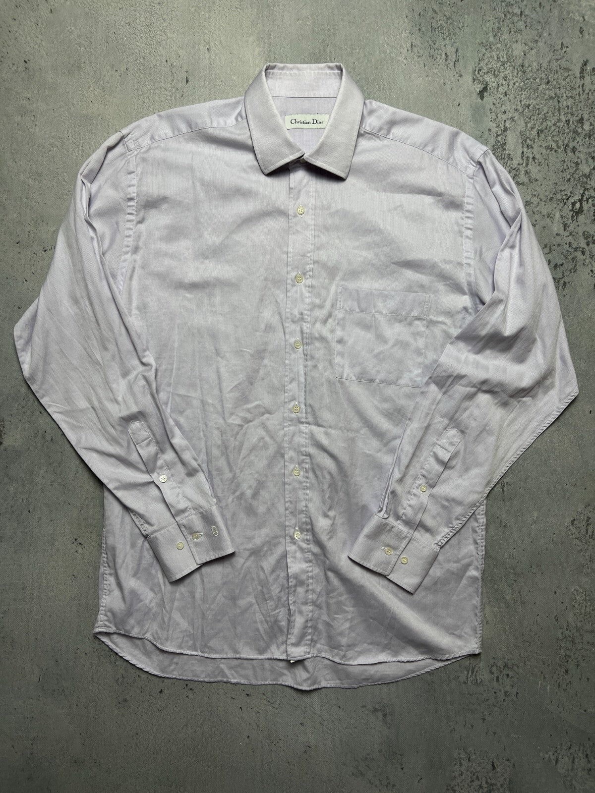 Vintage 90s Christian Dior Italy Button Up Shirt Lux 15 1/2