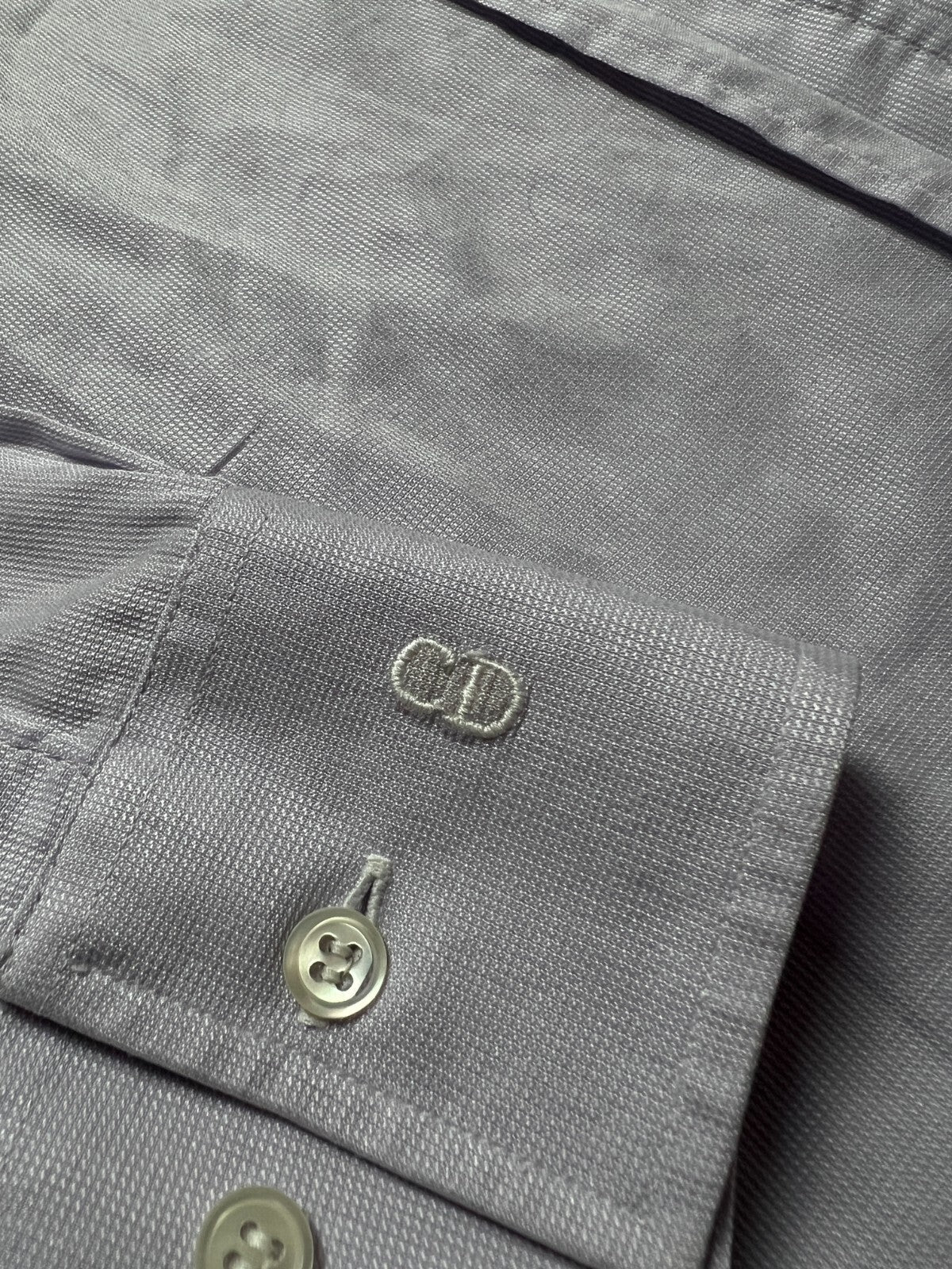 Vintage 90s Christian Dior Italy Button Up Shirt Lux 15 1/2