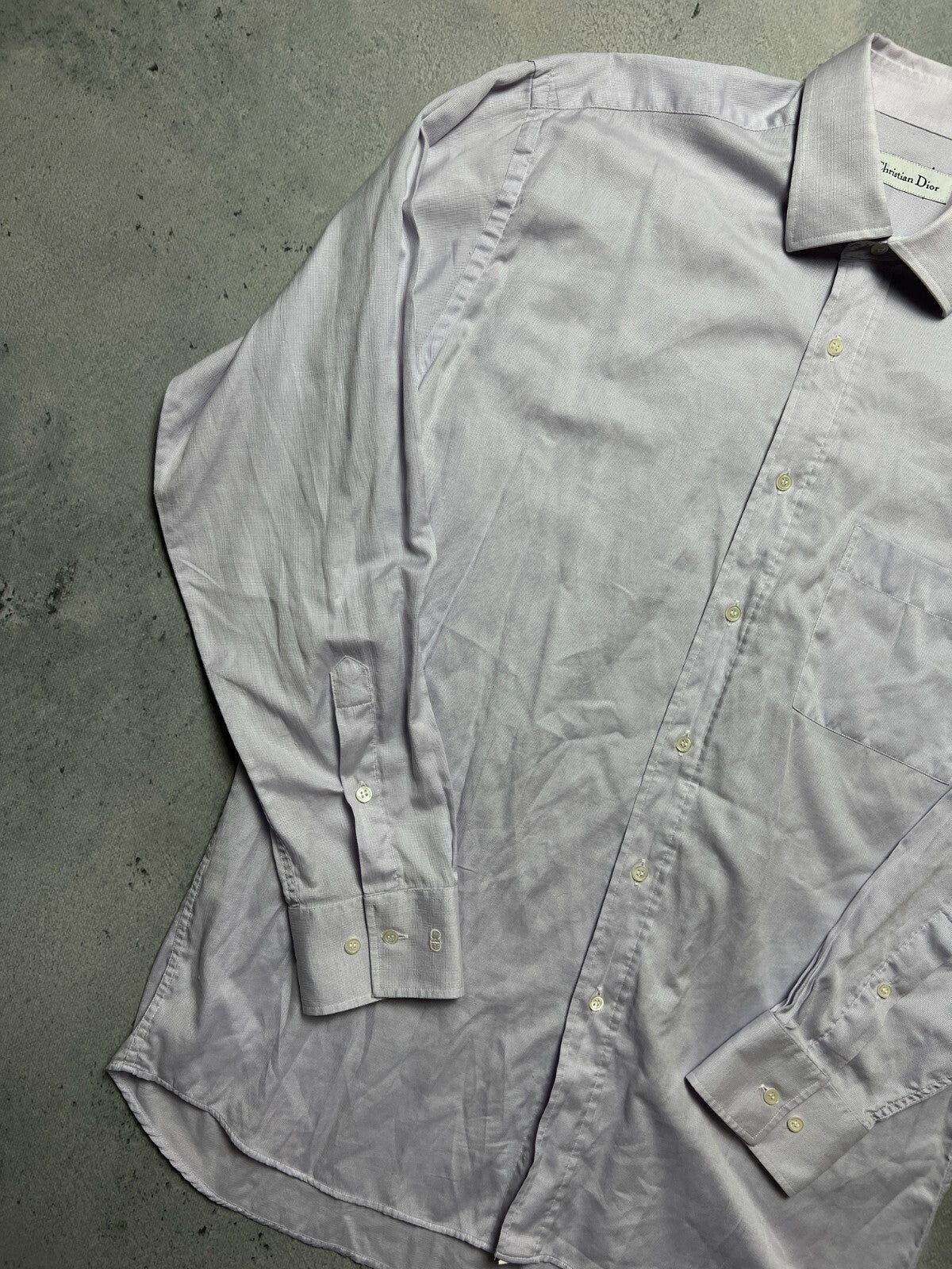 Vintage 90s Christian Dior Italy Button Up Shirt Lux 15 1/2