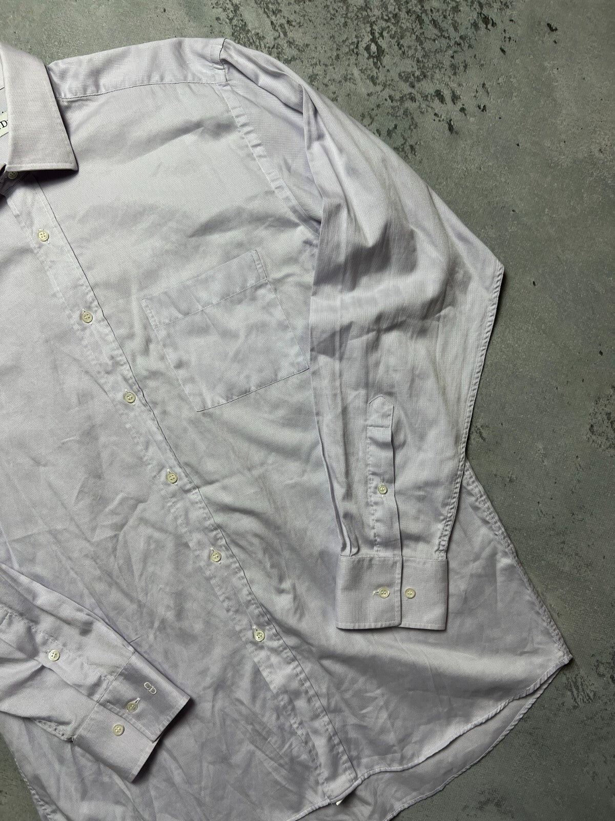 Vintage 90s Christian Dior Italy Button Up Shirt Lux 15 1/2