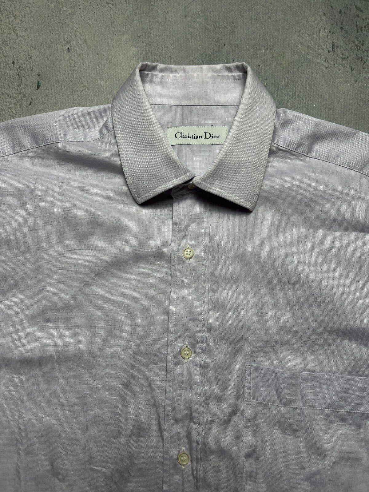 Vintage 90s Christian Dior Italy Button Up Shirt Lux 15 1/2