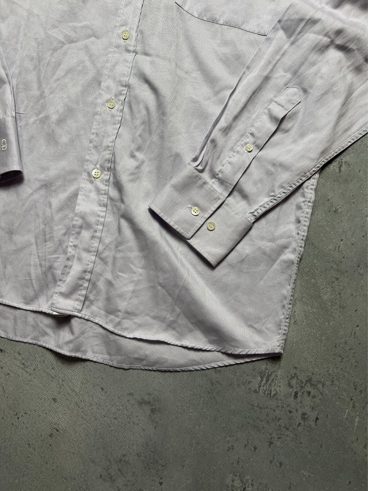 Vintage 90s Christian Dior Italy Button Up Shirt Lux 15 1/2