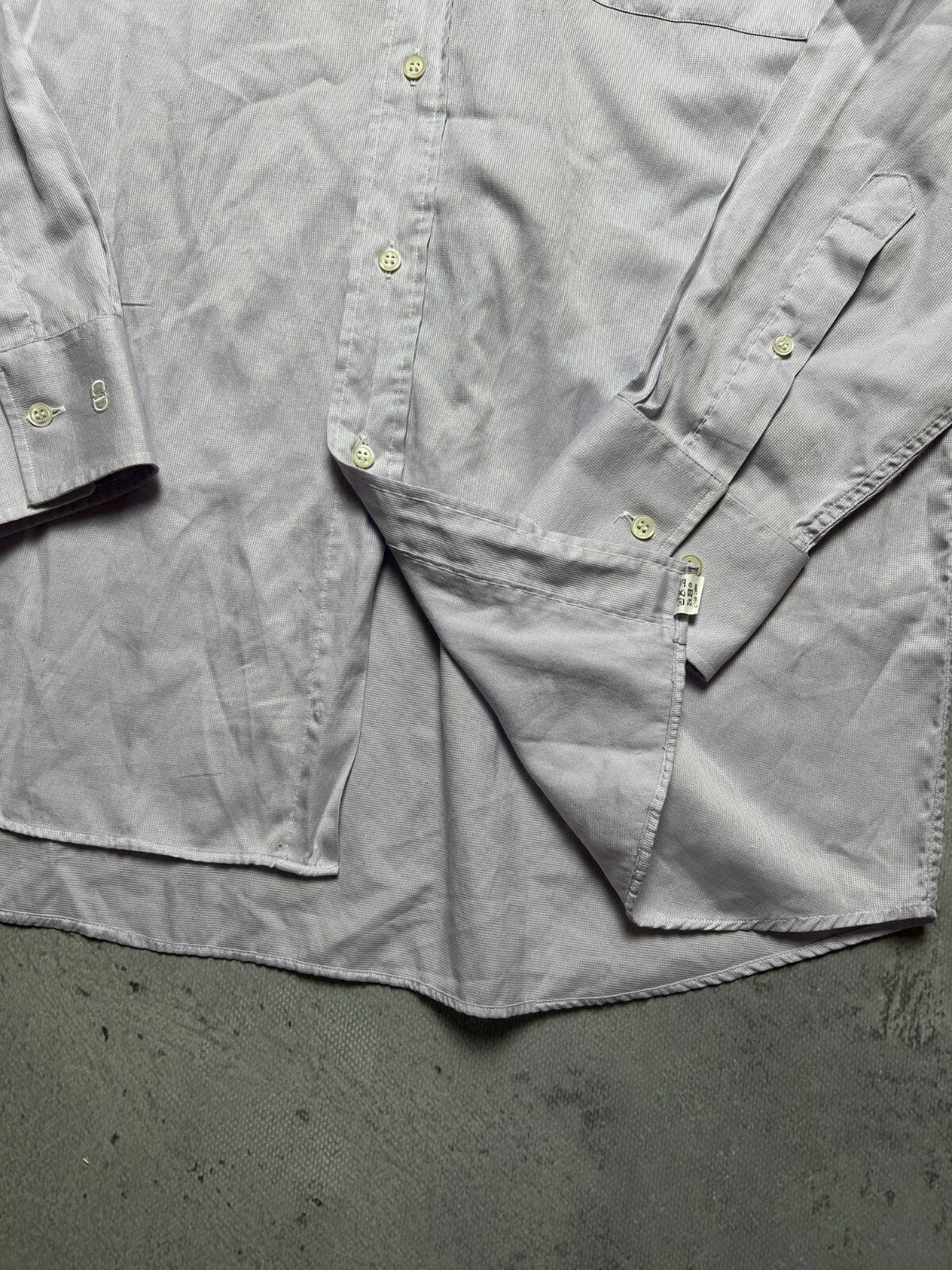 Vintage 90s Christian Dior Italy Button Up Shirt Lux 15 1/2