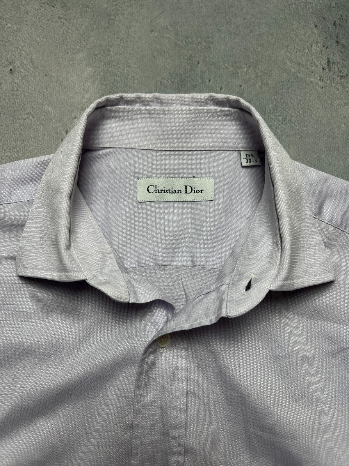 Vintage 90s Christian Dior Italy Button Up Shirt Lux 15 1/2