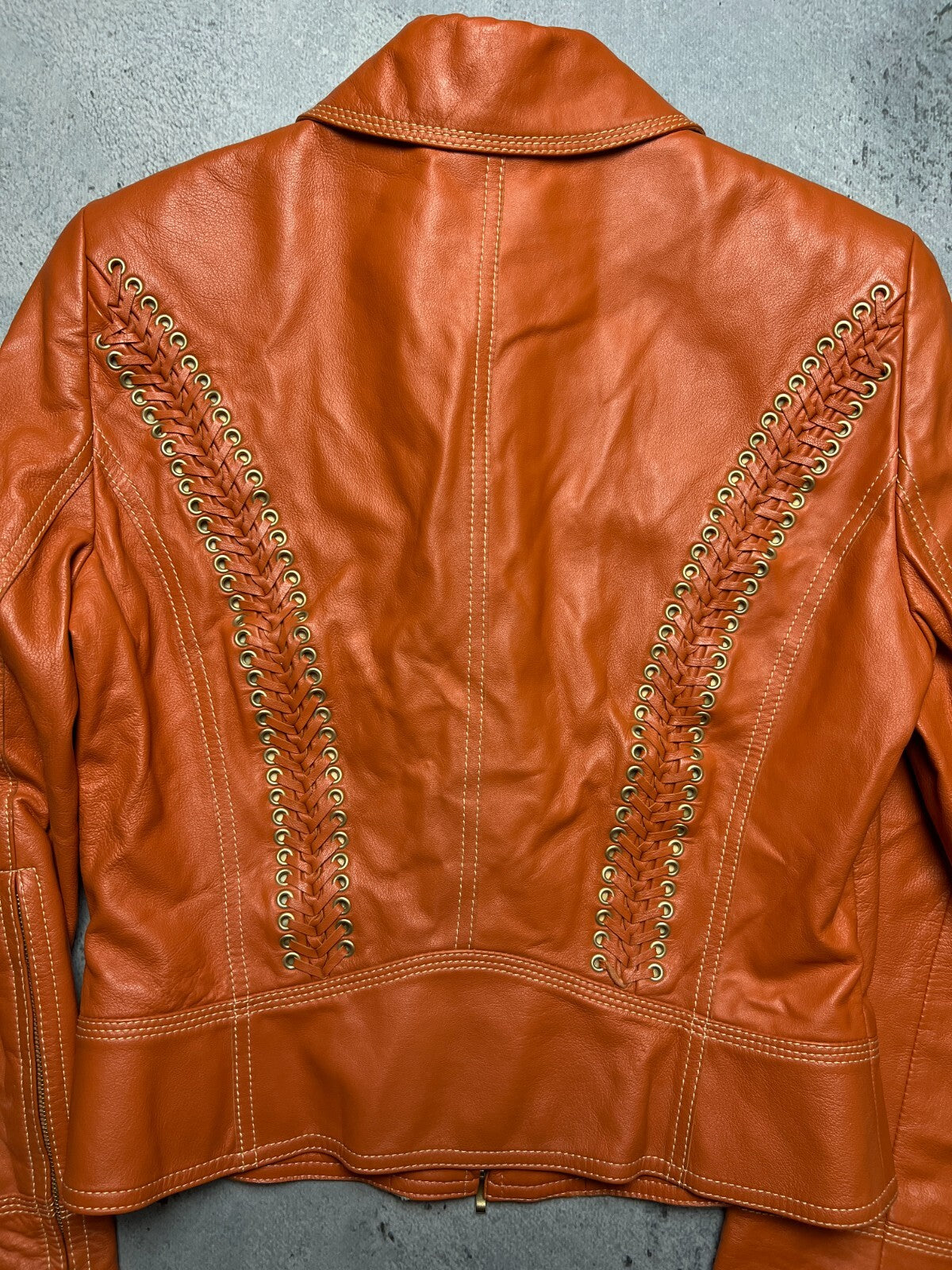 Walter Leder Gruppe Lammnappa Leather Western Biker Jacket