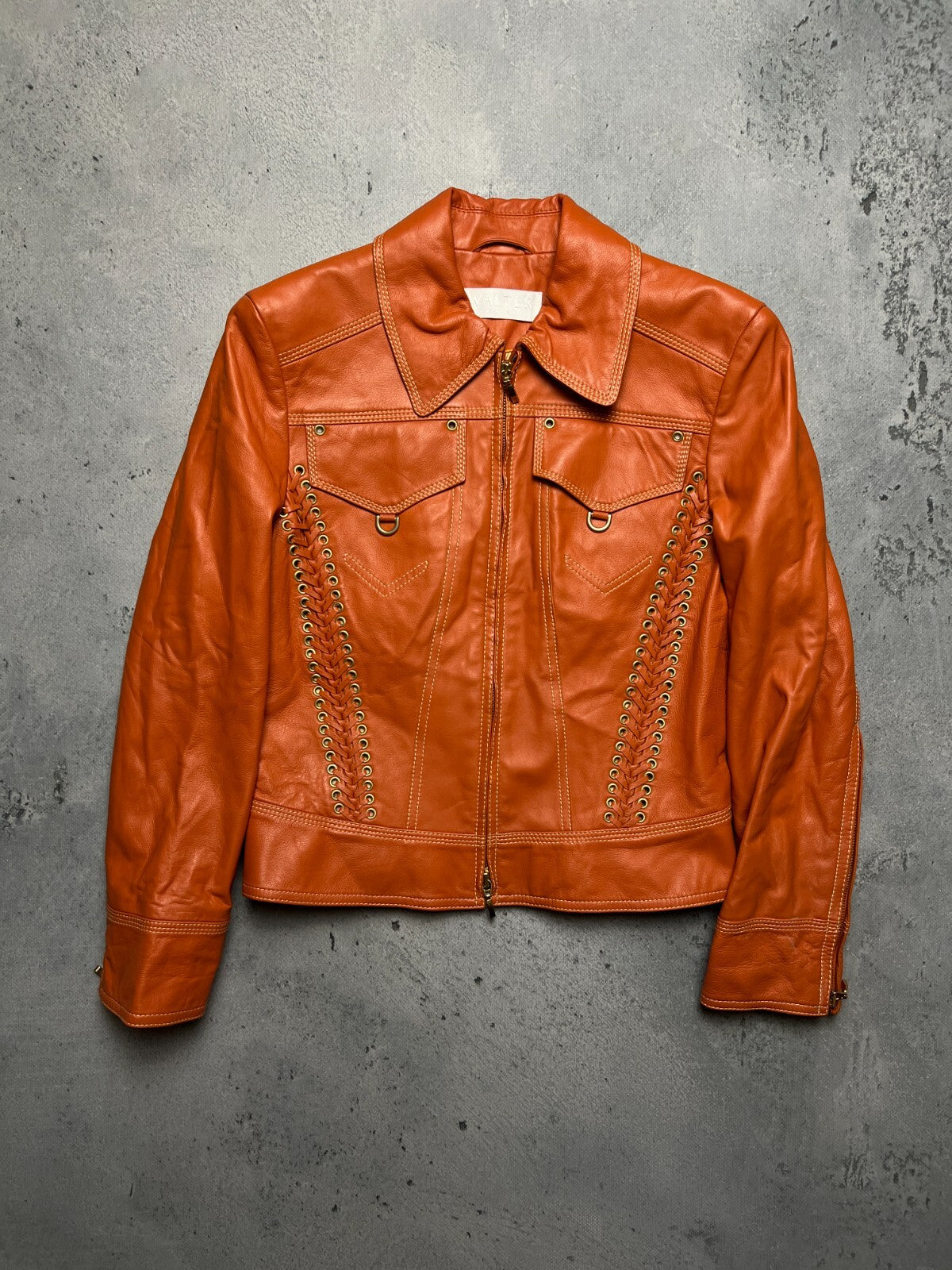 Walter Leder Gruppe Lammnappa Leather Western Biker Jacket
