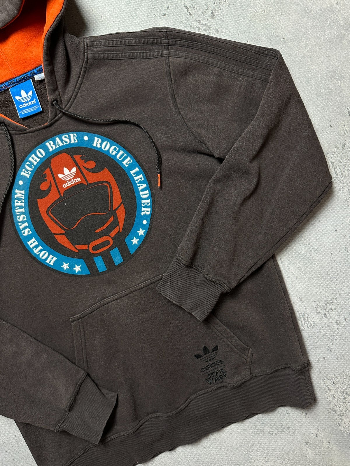 Adidas x Star Wars Vintage Hoodie Hoth System Echo Base y2k