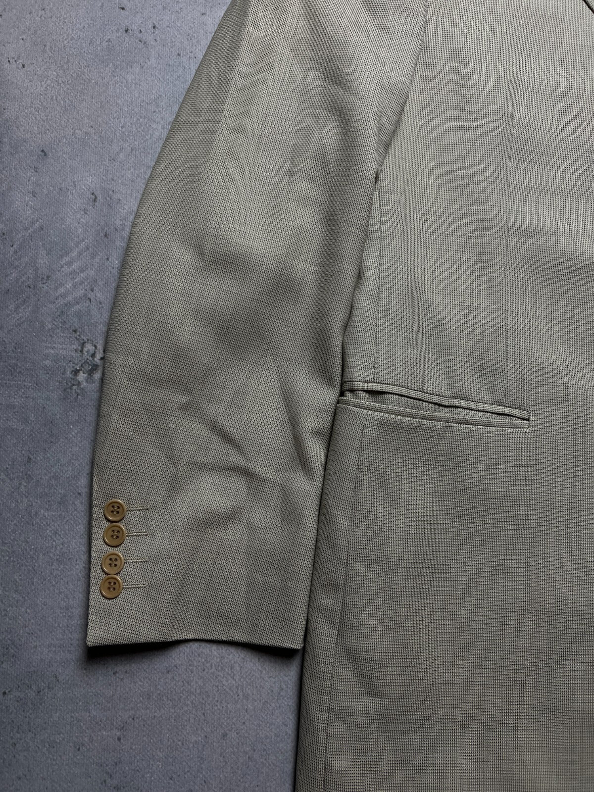 Canali Italy Beige Wool Classic Blazer Jacket