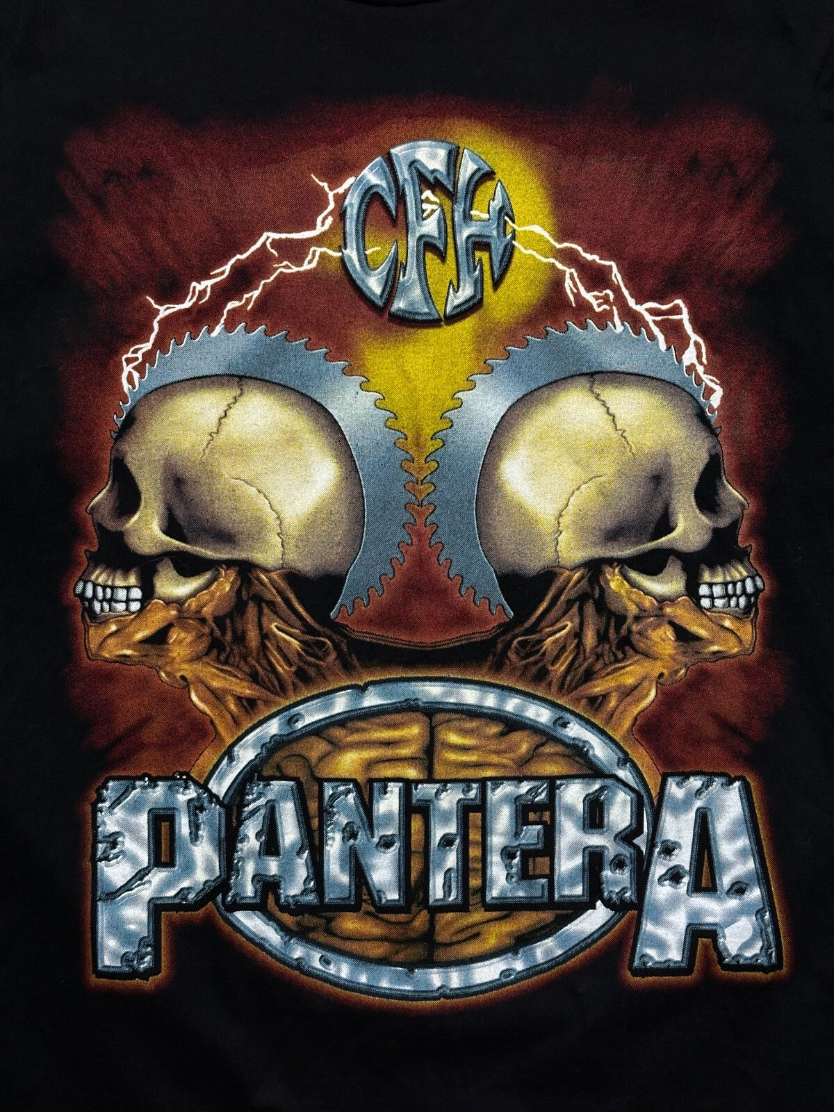 Vintage Pantera CFH Cowboys From Hell Punk Tee Rare 00s 90s Heavy Metal Rock